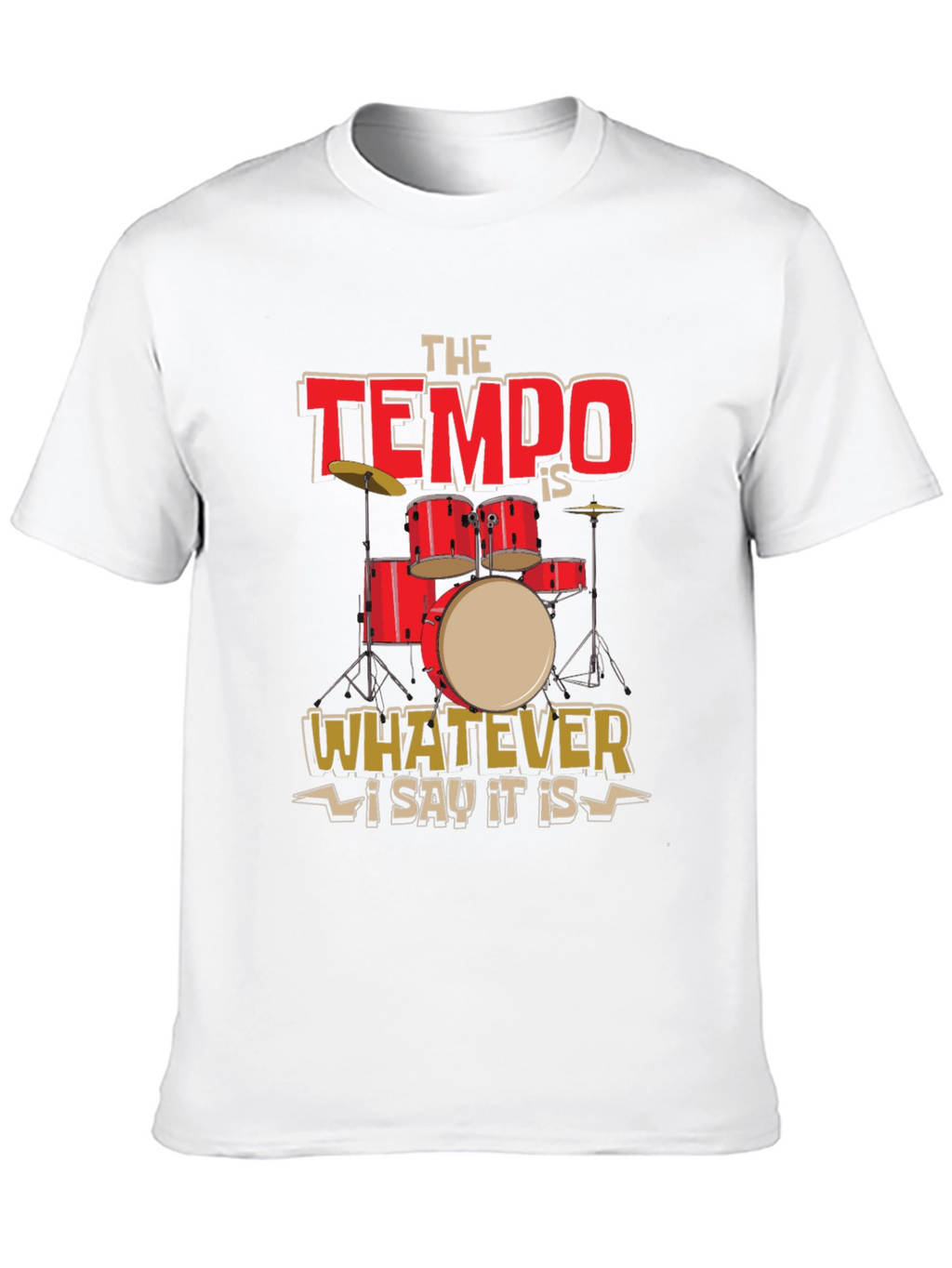 Tempo Drummer T-Shirt - Music Lover Tee