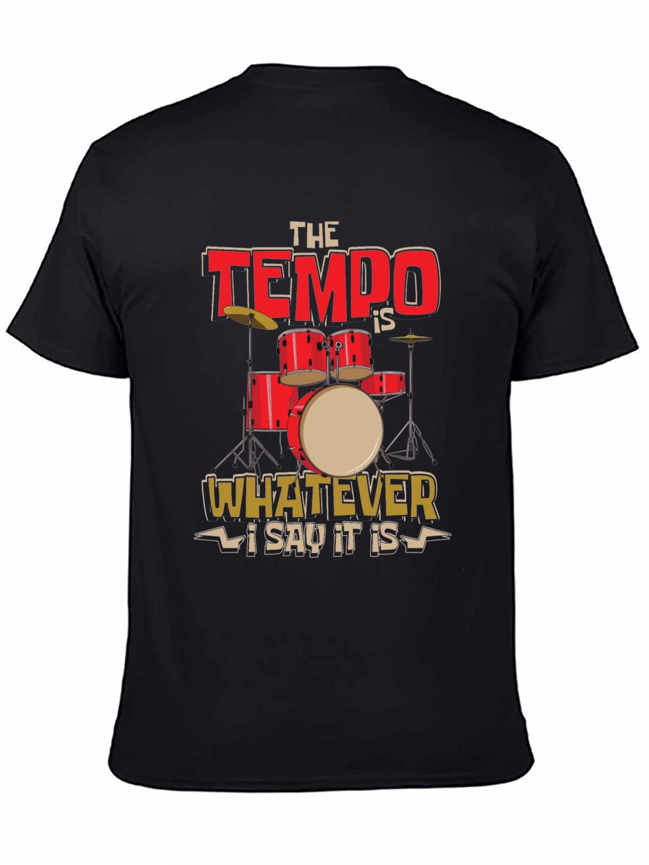 Tempo Drummer T-Shirt - Music Lover Tee