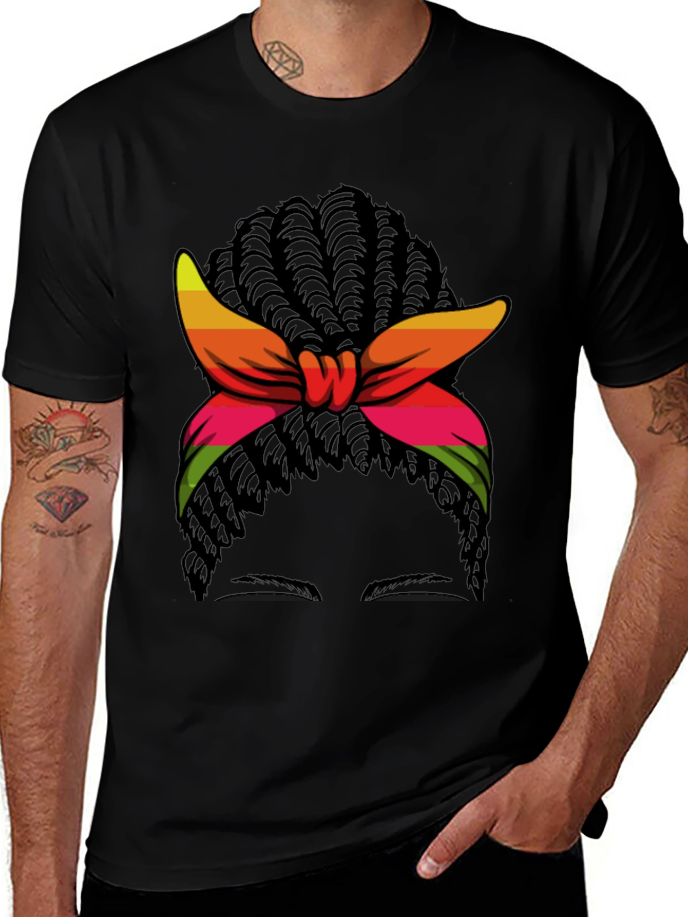 Afro Woman T-Shirt with Headband