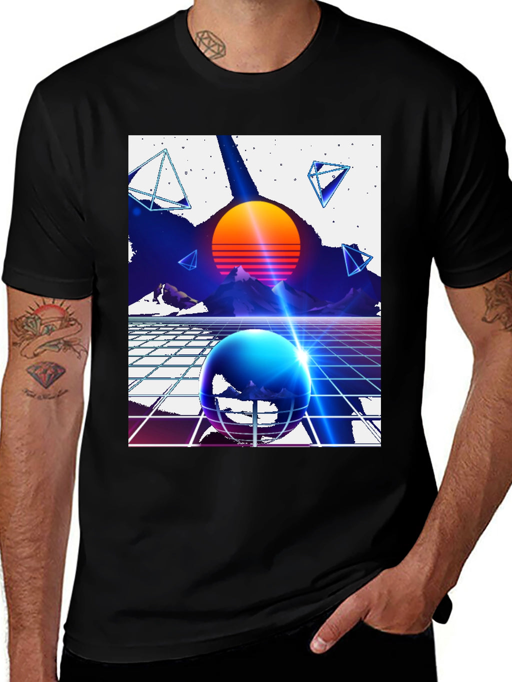 Retro Synthwave T-Shirt - 80s Inspired Design