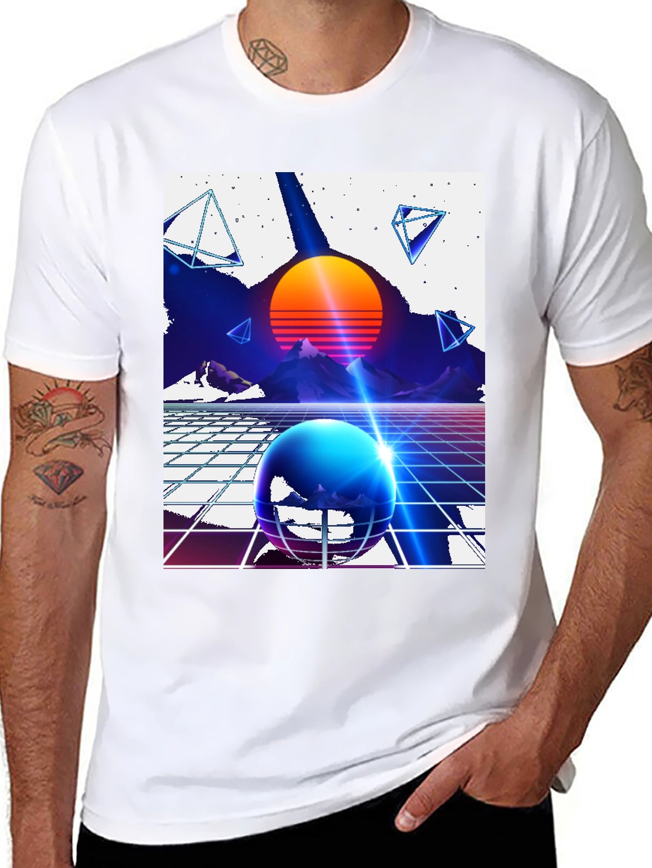 Retro Synthwave T-Shirt - 80s Inspired Design