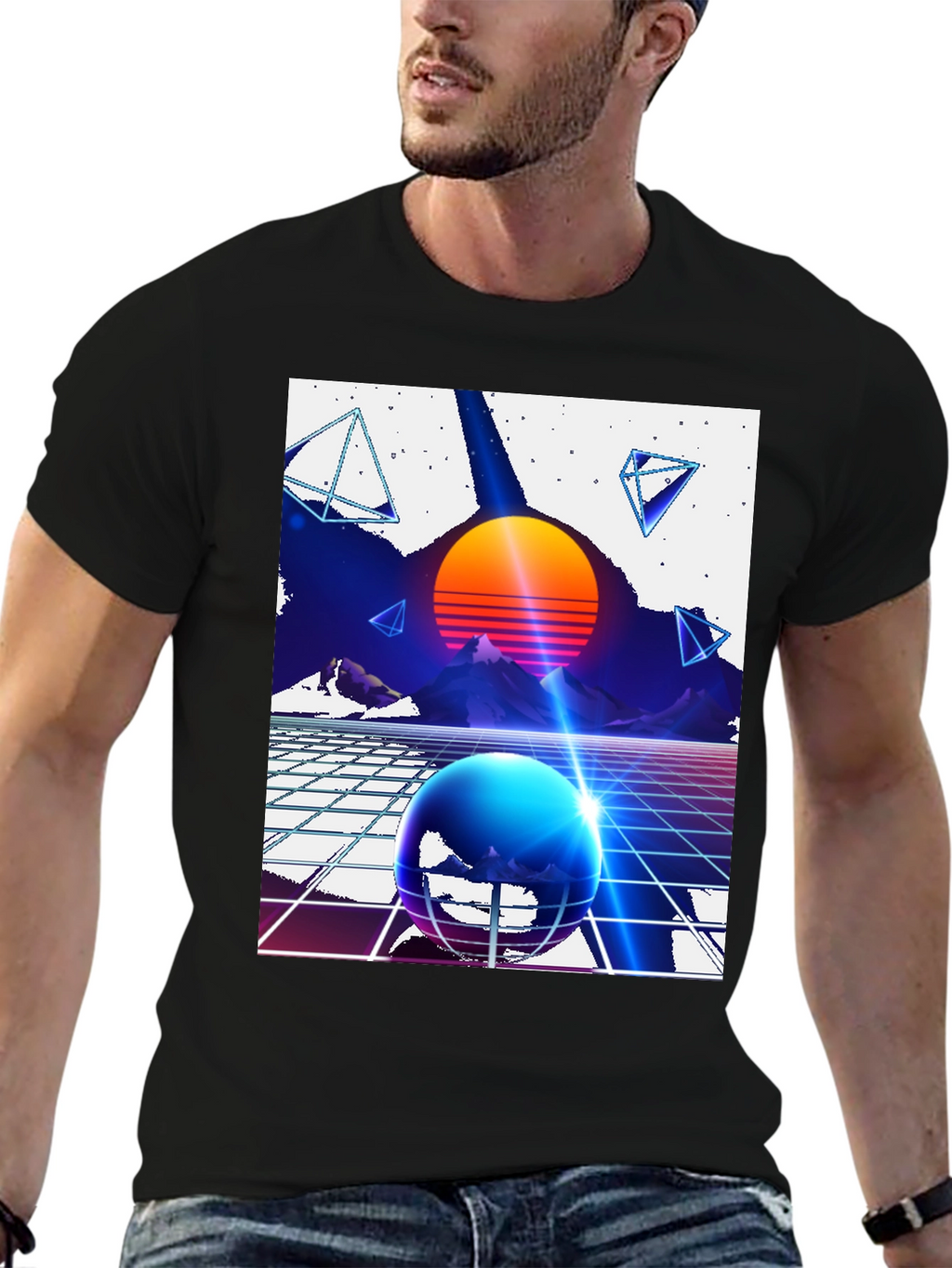Retro Synthwave T-Shirt - 80s Inspired Design