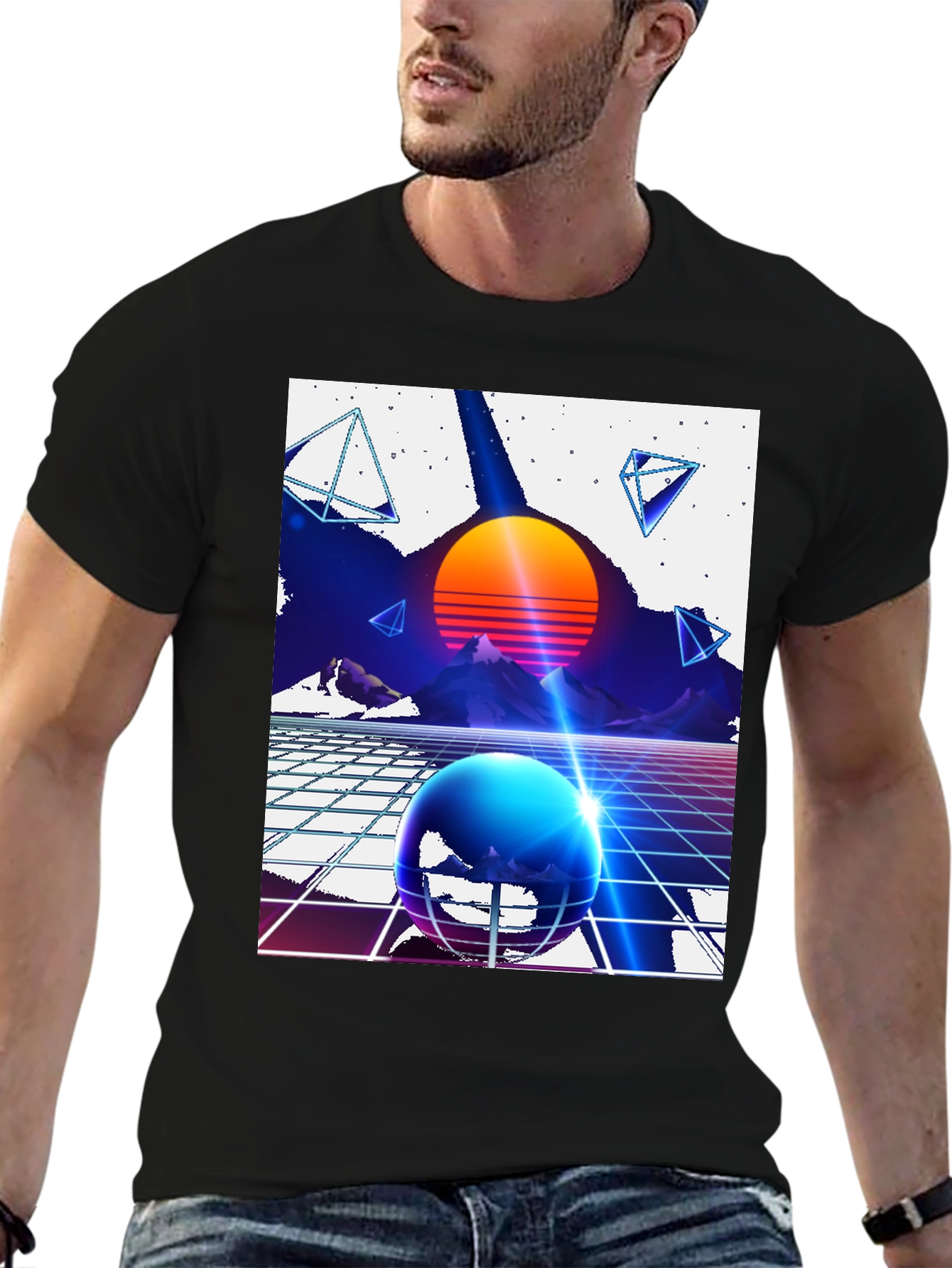 Retro Synthwave T-Shirt - 80s Inspired Design