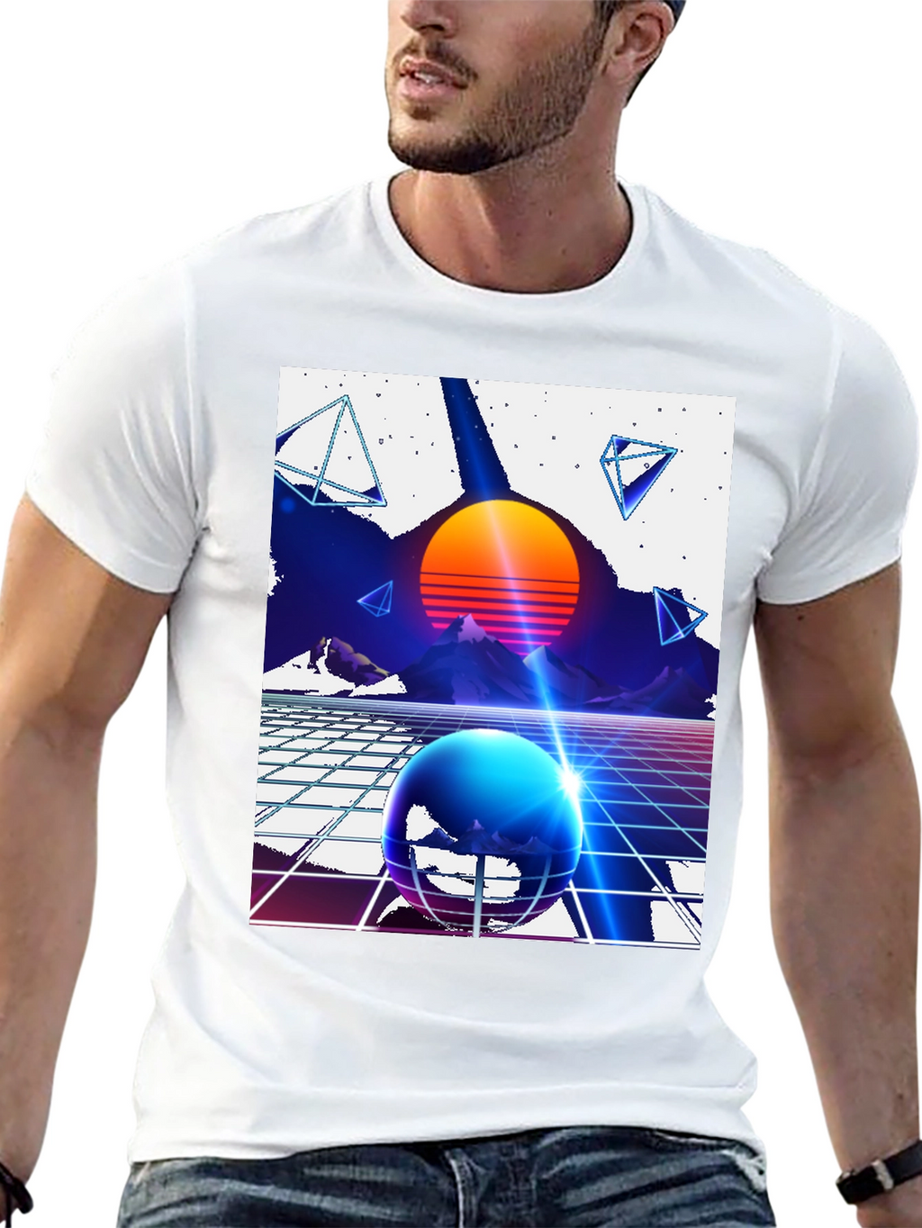 Retro Synthwave T-Shirt - 80s Inspired Design