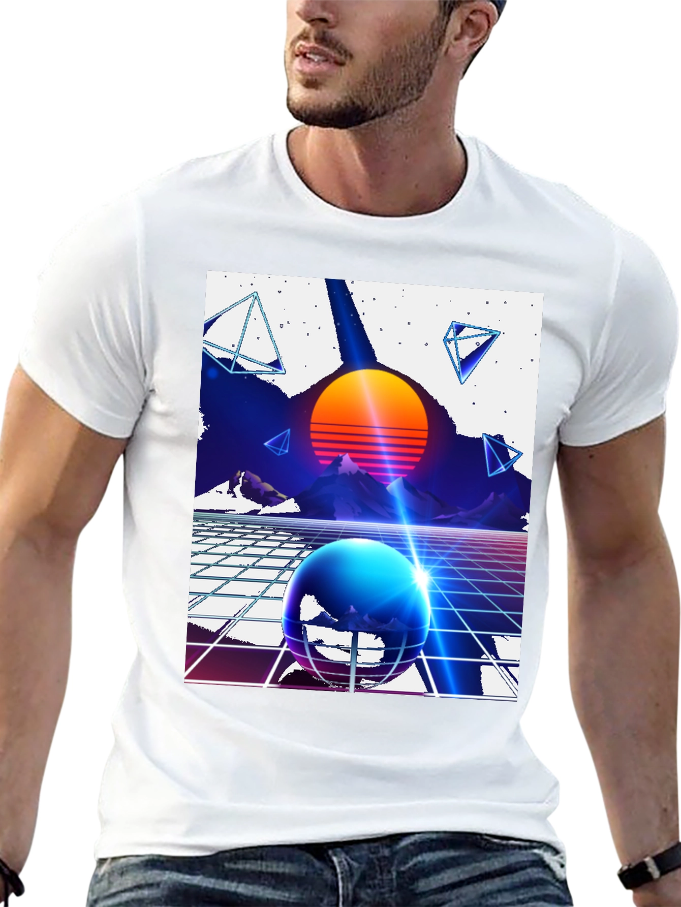 Retro Synthwave T-Shirt - 80s Inspired Design