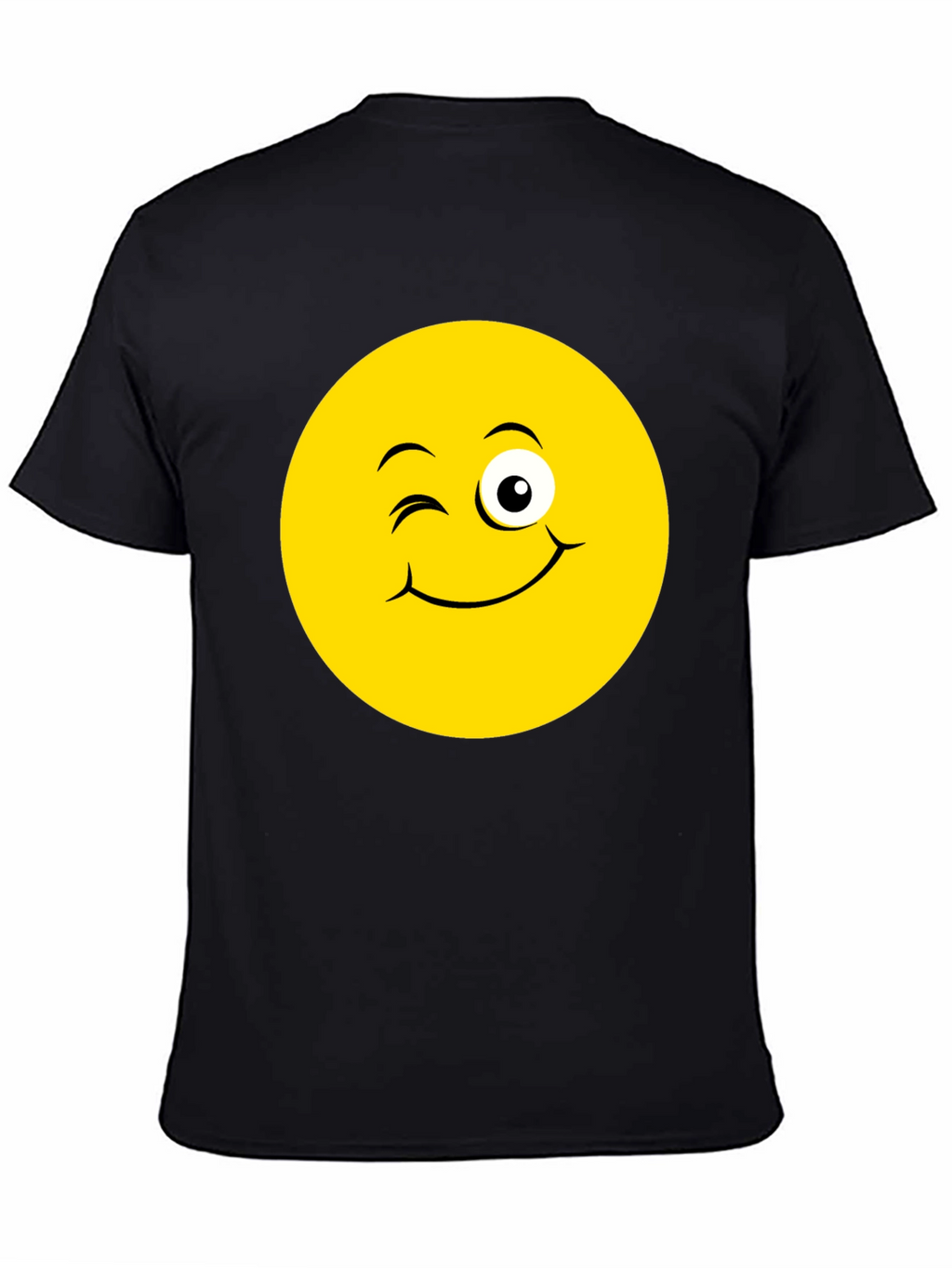 Winking Emoji Black T-Shirt