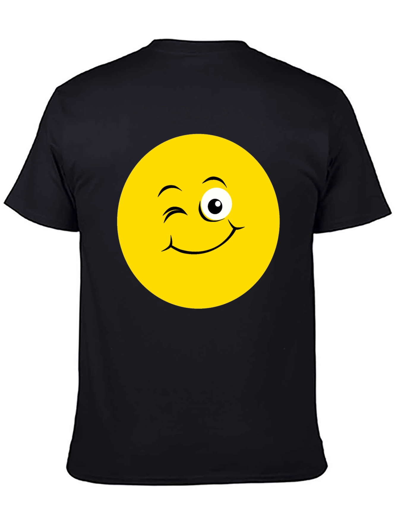 Winking Emoji Black T-Shirt