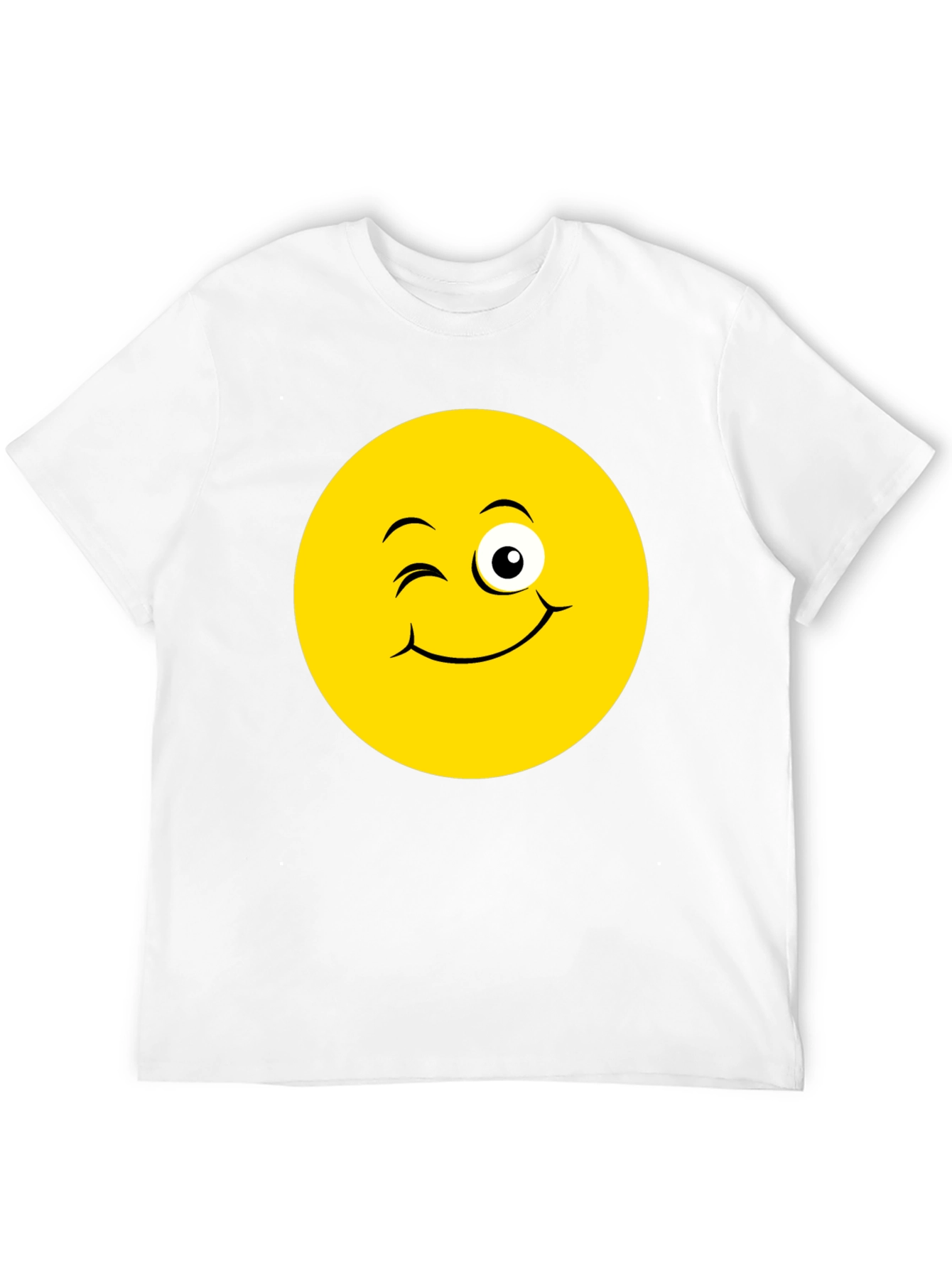 Winking Emoji Black T-Shirt