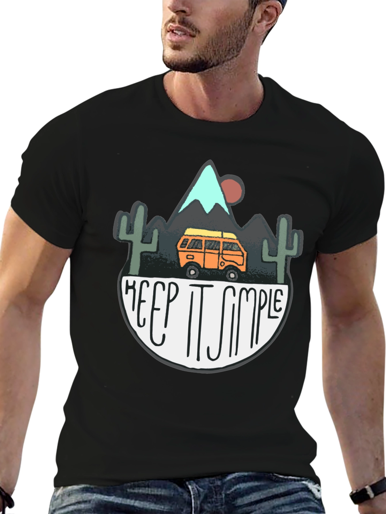 Keep It Simple Camping Graphic T-Shirt