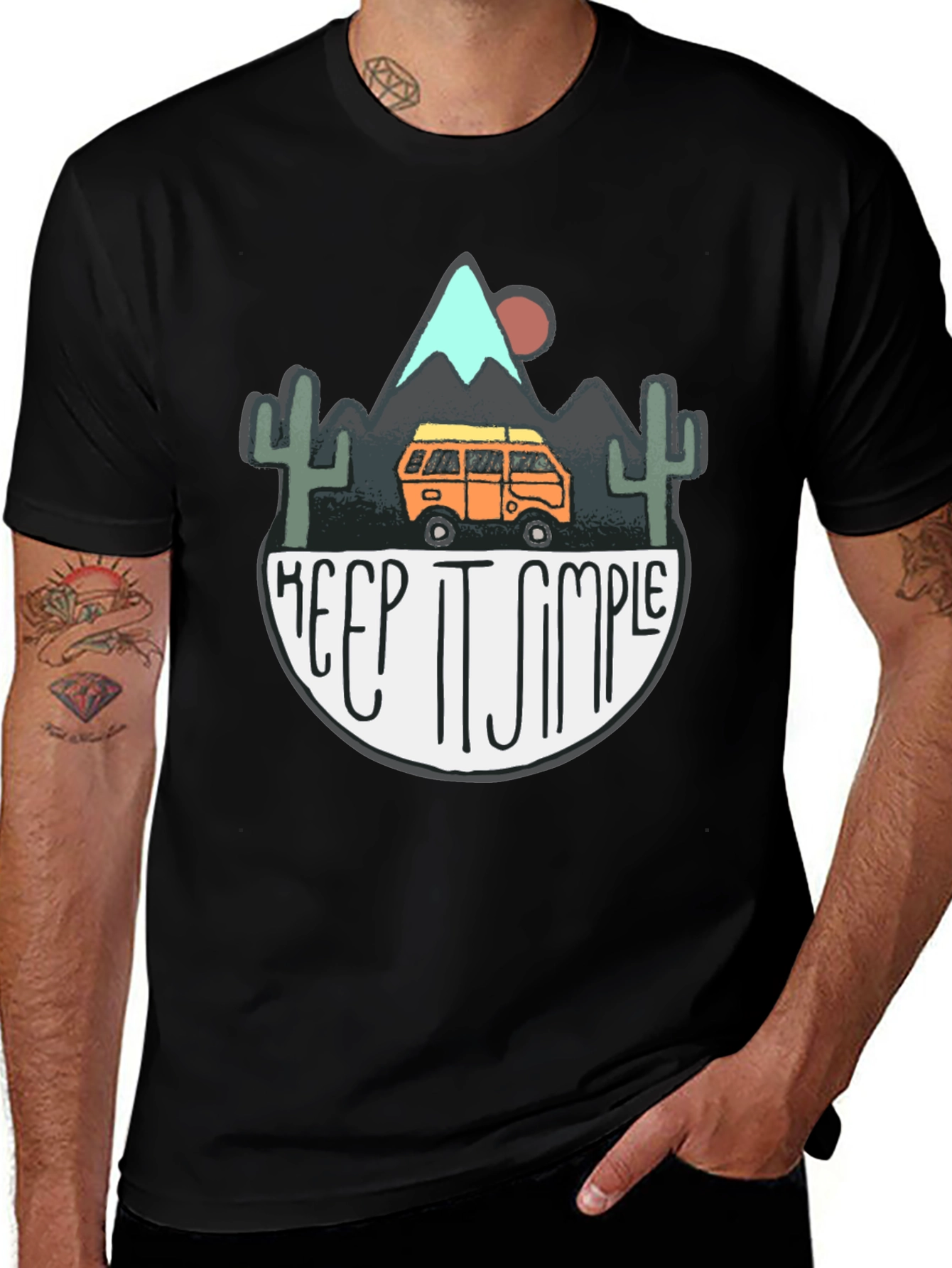 Keep It Simple Camping Graphic T-Shirt