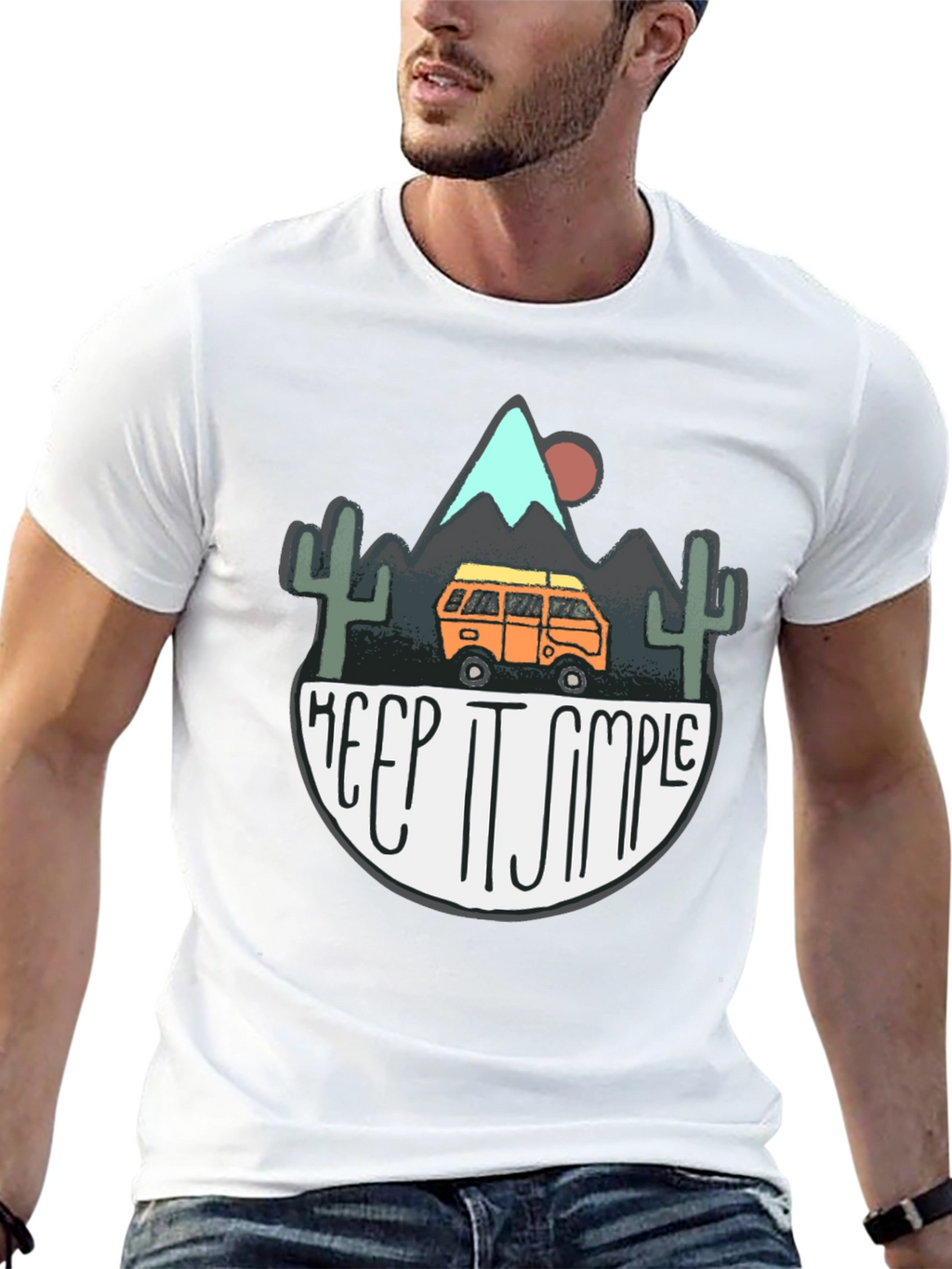 Keep It Simple Camping Graphic T-Shirt
