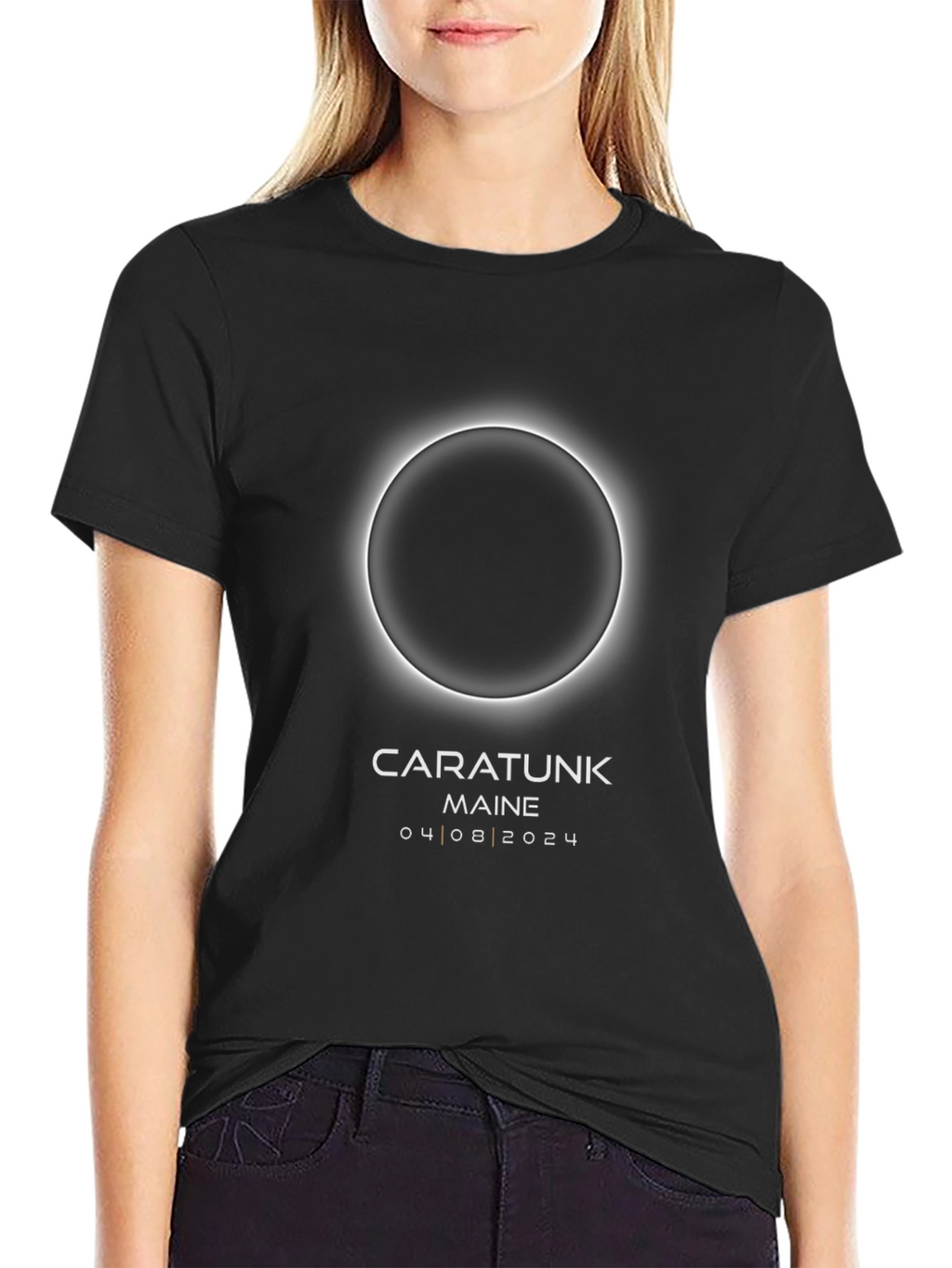 Caratunk Maine Eclipse T-Shirt - April 8 2024
