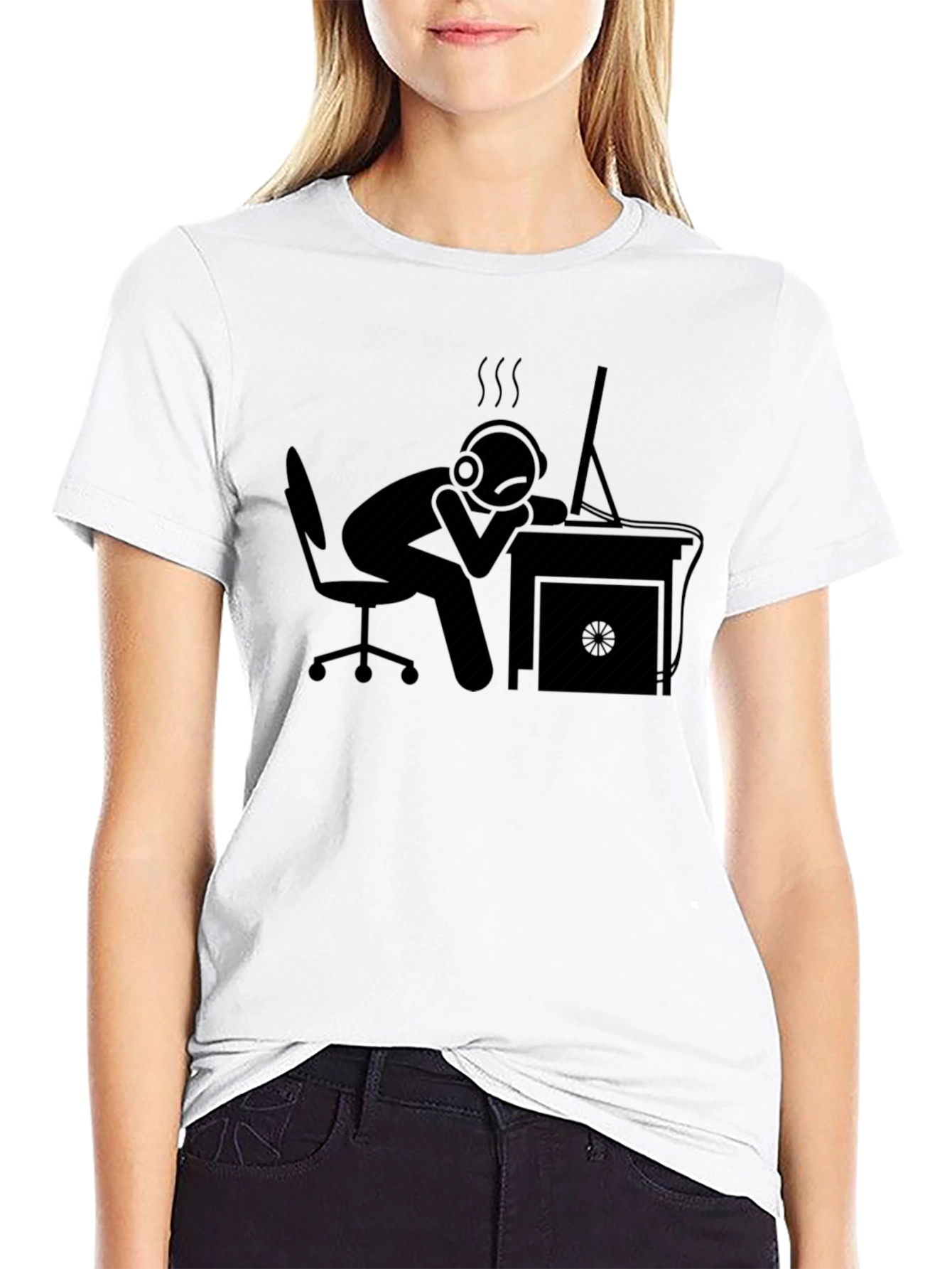 Tired Gamer Black Graphic Tee