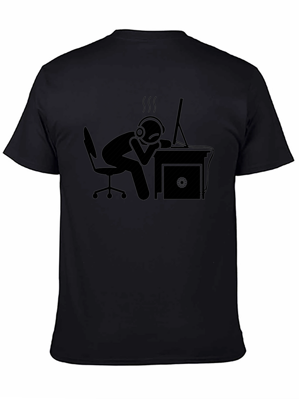 Tired Gamer Black Graphic Tee