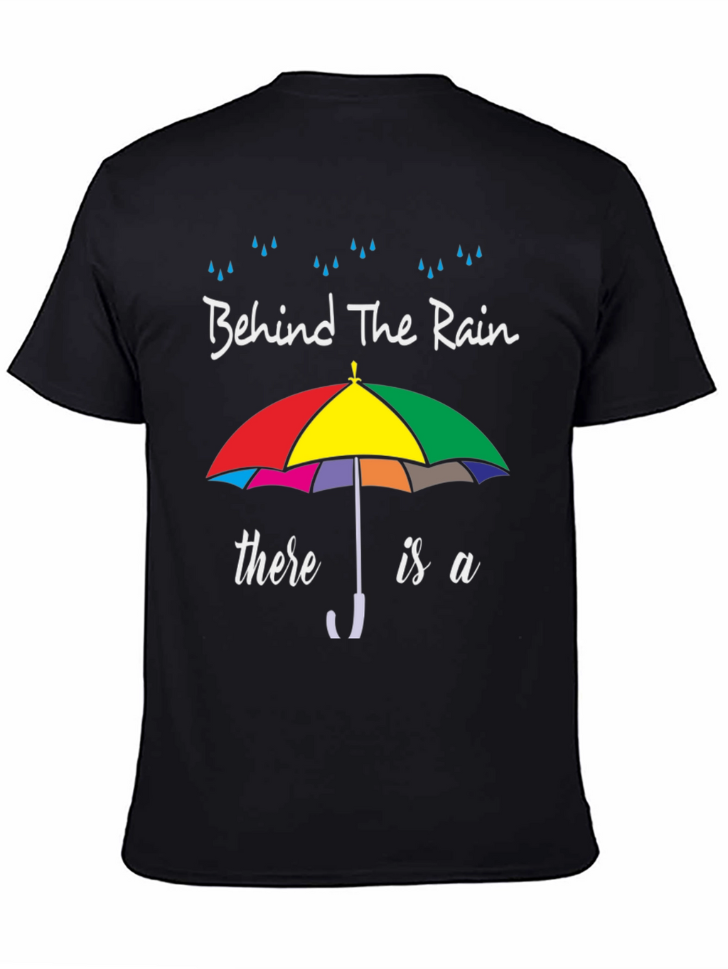 Behind The Rain Umbrella Graphic T-Shirt