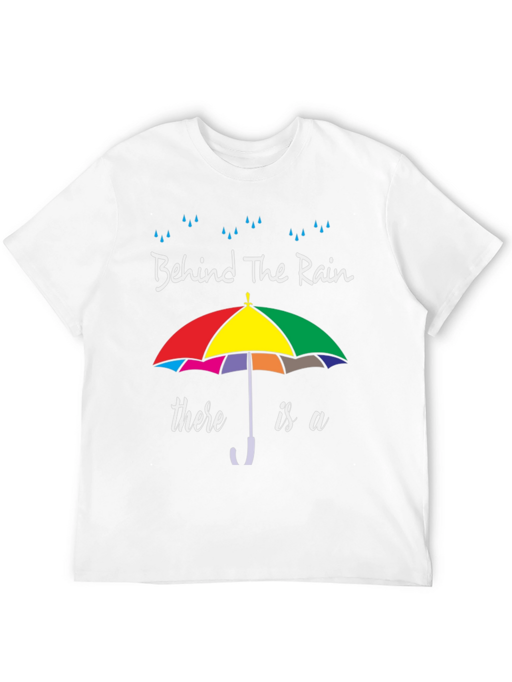 Behind The Rain Umbrella Graphic T-Shirt