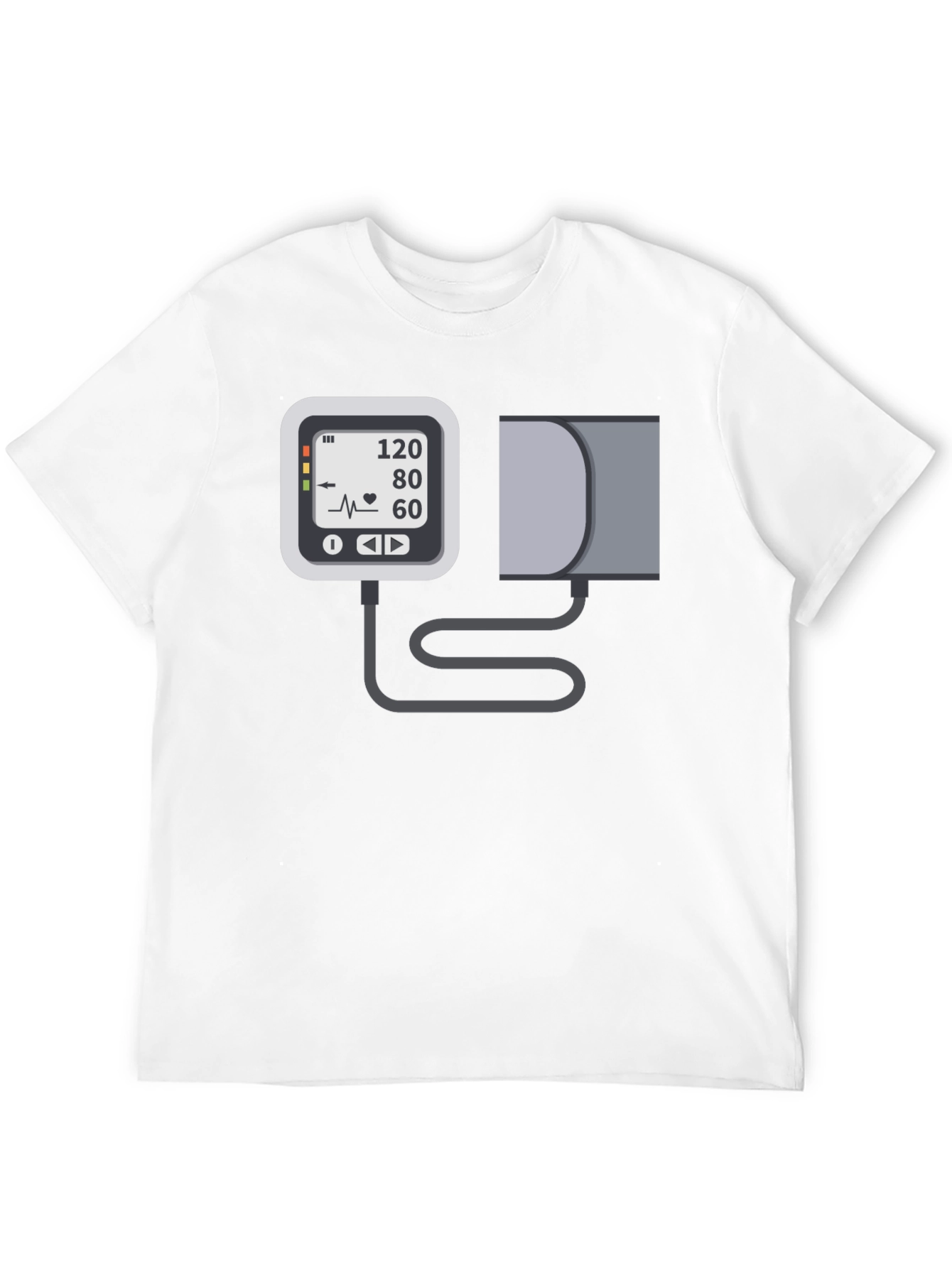 Blood Pressure Monitor Graphic Tee - Black