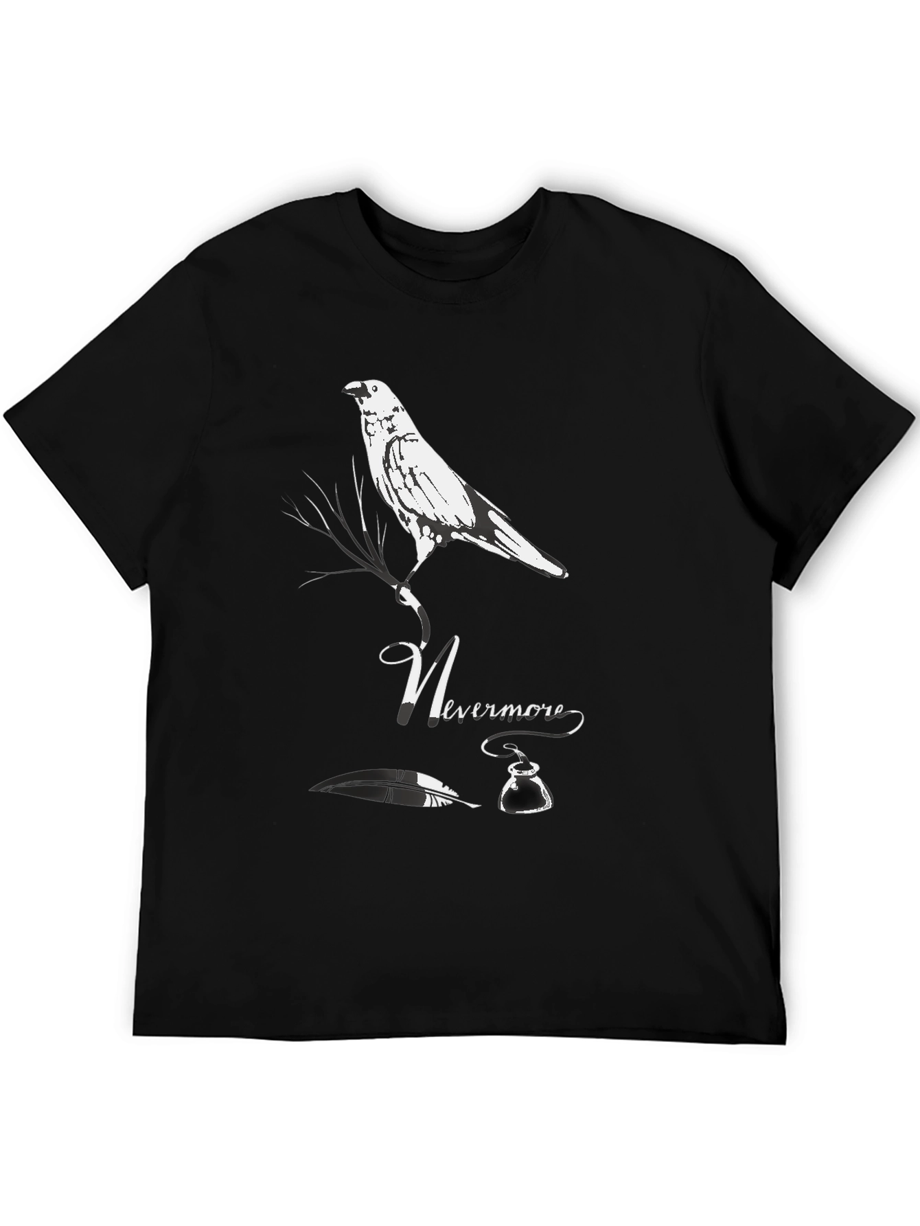Nevermore Raven Graphic Tee - Edgar Allan Poe T-Shirt