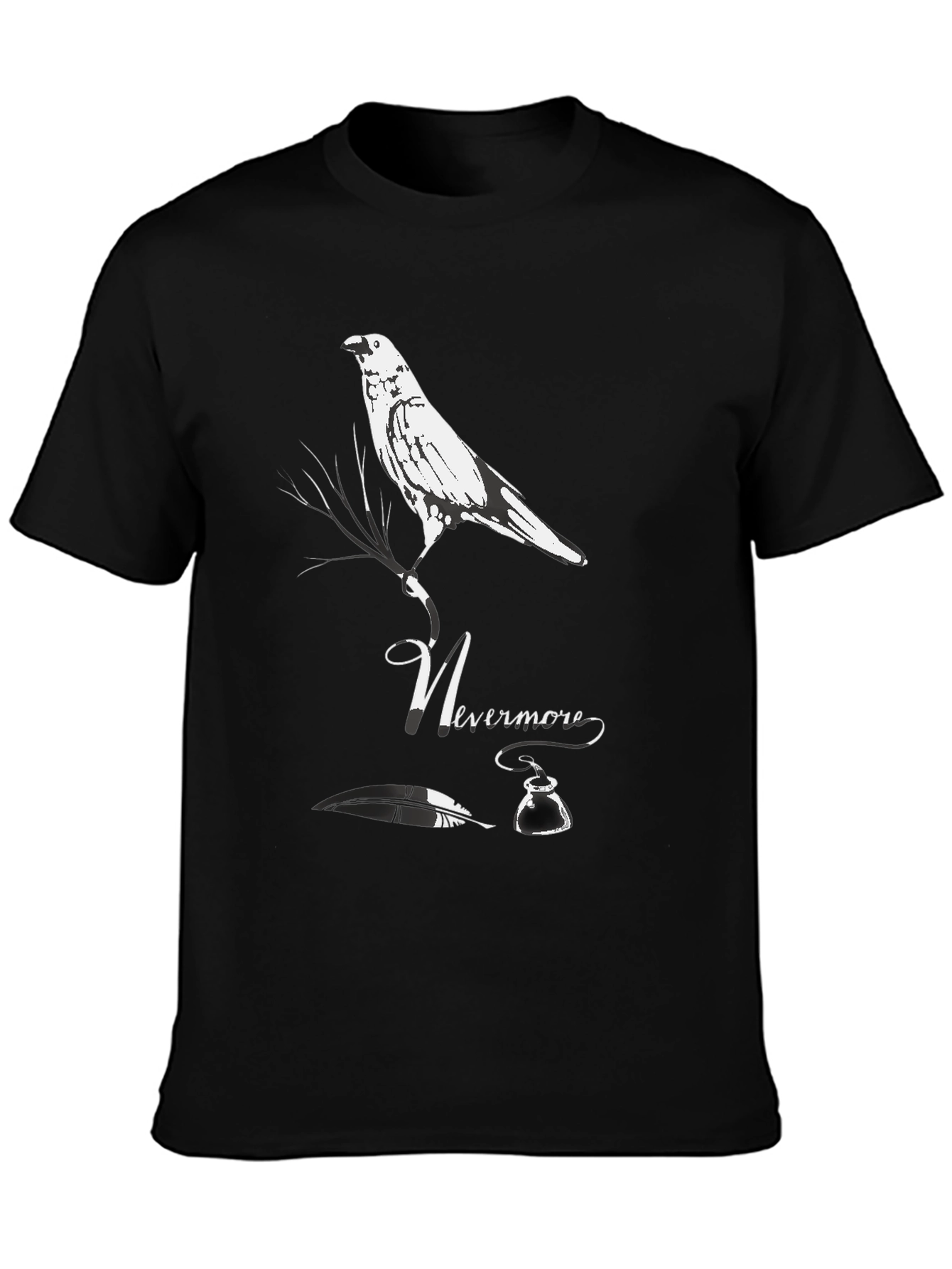 Nevermore Raven Graphic Tee - Edgar Allan Poe T-Shirt