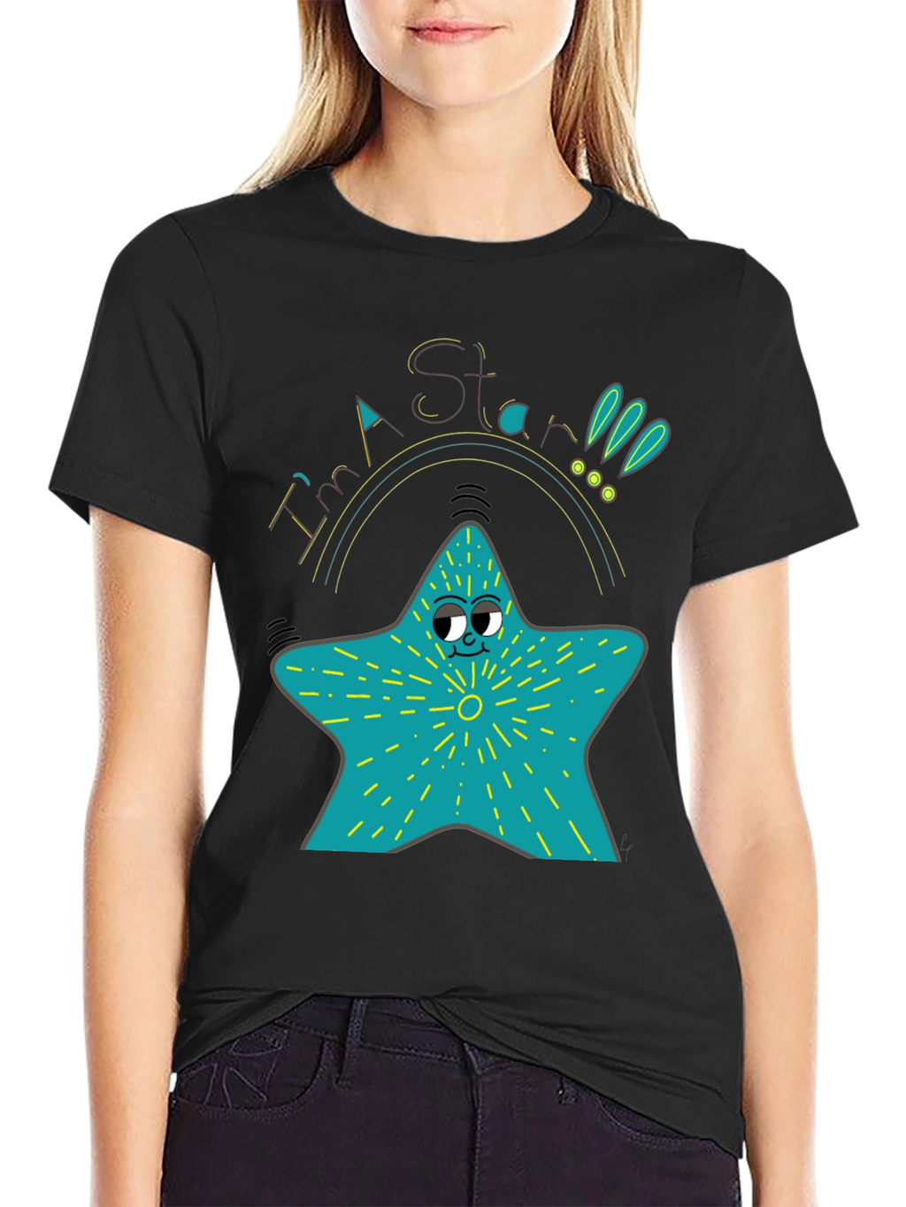 Cartoon Star T-Shirt - Quirky Graphic Tee