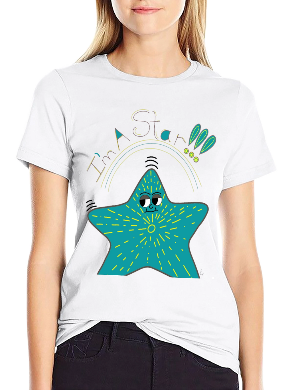 Cartoon Star T-Shirt - Quirky Graphic Tee