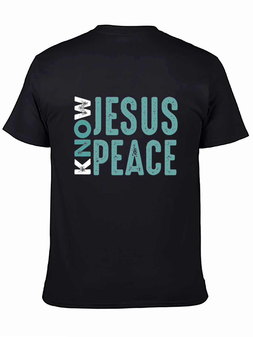 Know Jesus Know Peace Black Cotton Tee