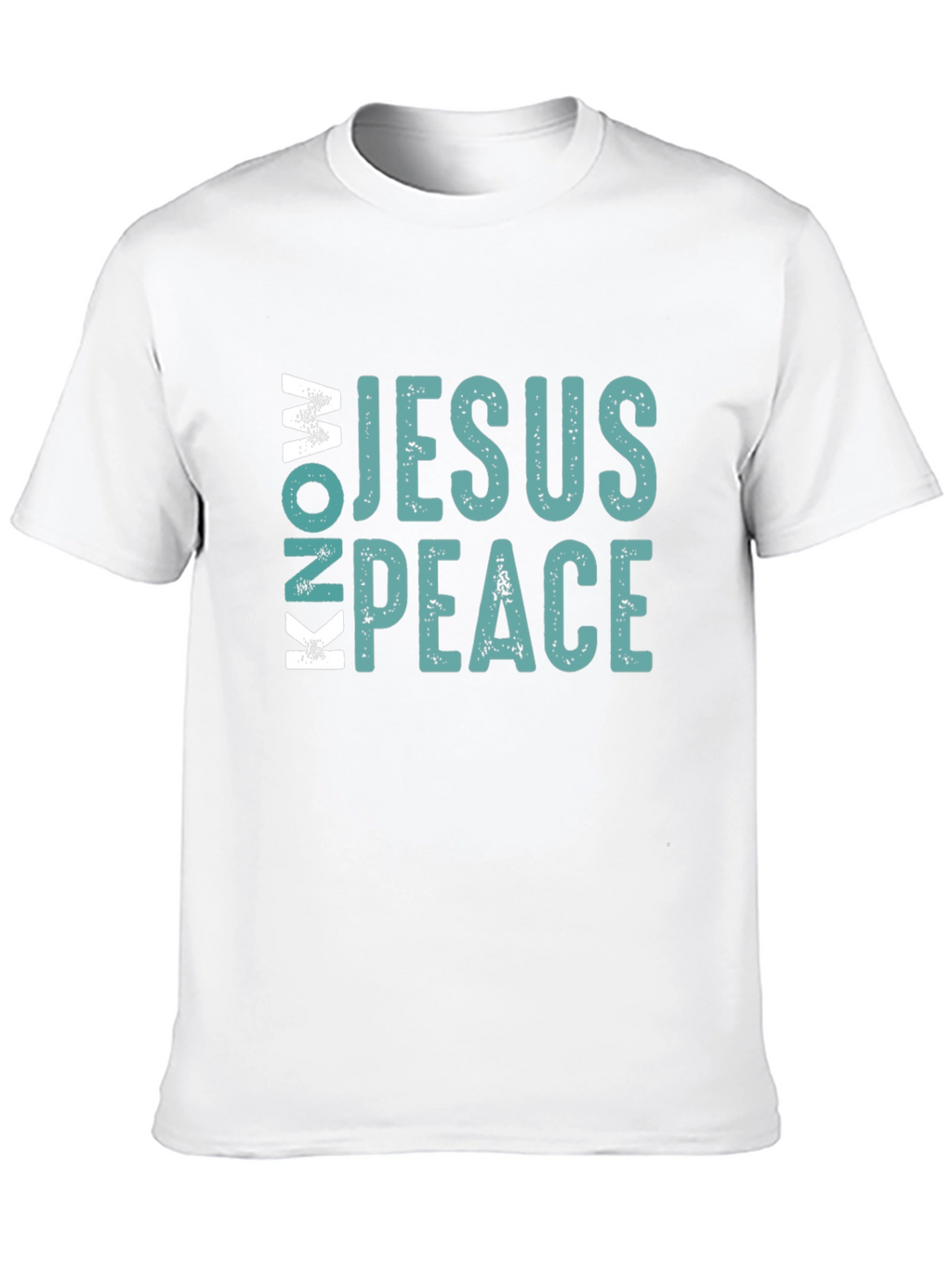 Know Jesus Know Peace Black Cotton Tee