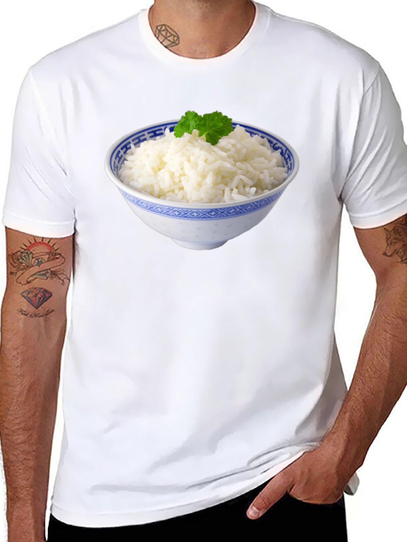 Rice Bowl Graphic Tee - Foodie T-Shirt