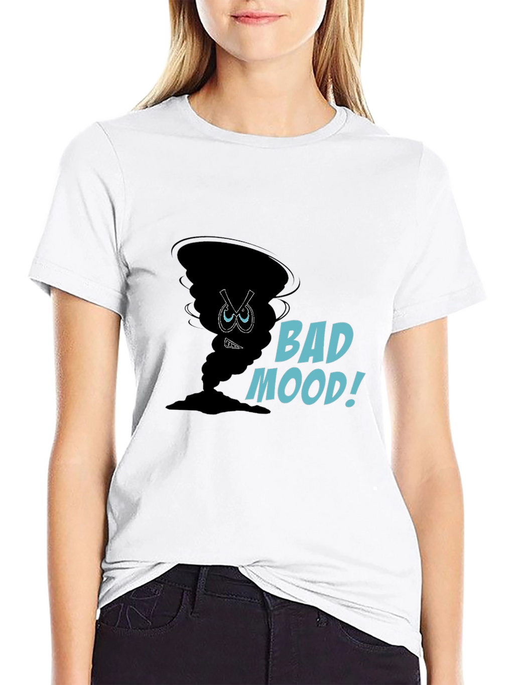 Bad Mood Graphic Tee - Soft Cotton Black T-Shirt