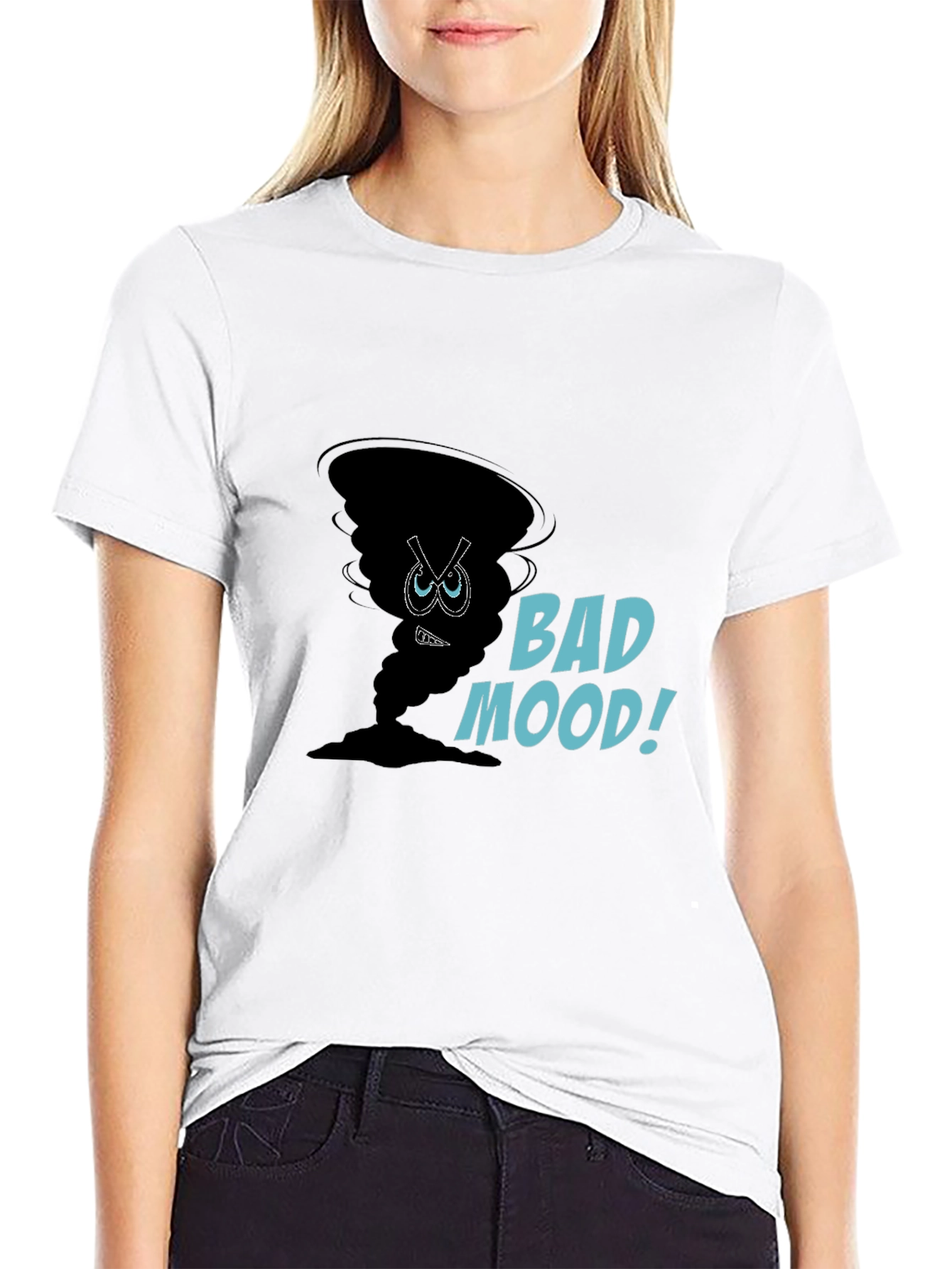 Bad Mood Graphic Tee - Soft Cotton Black T-Shirt