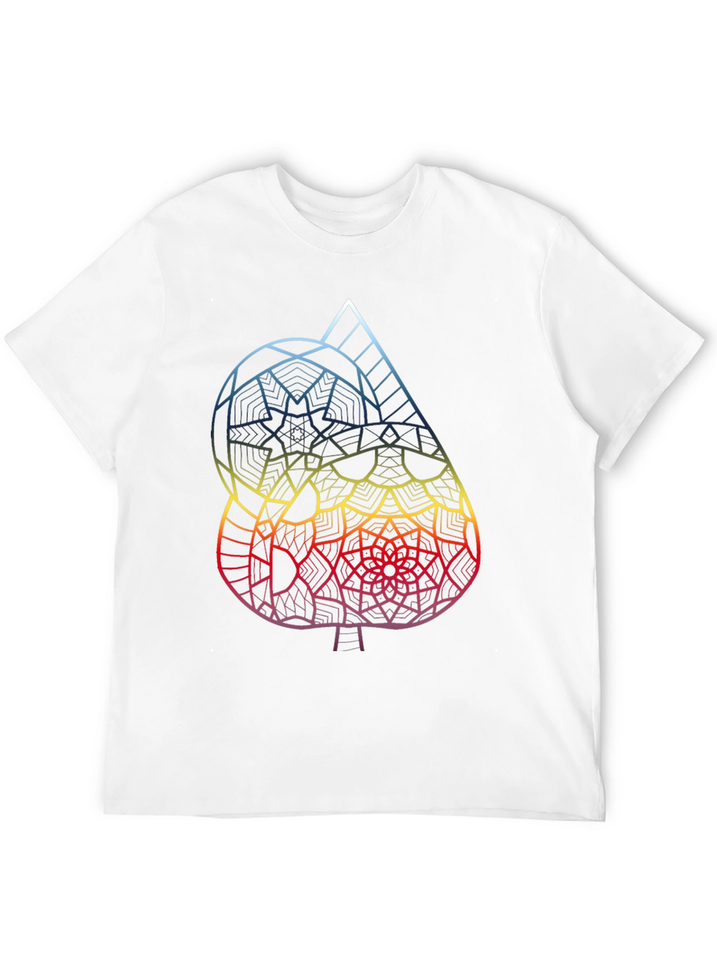 Abstract Spade Graphic Tee - Mens Black T-Shirt