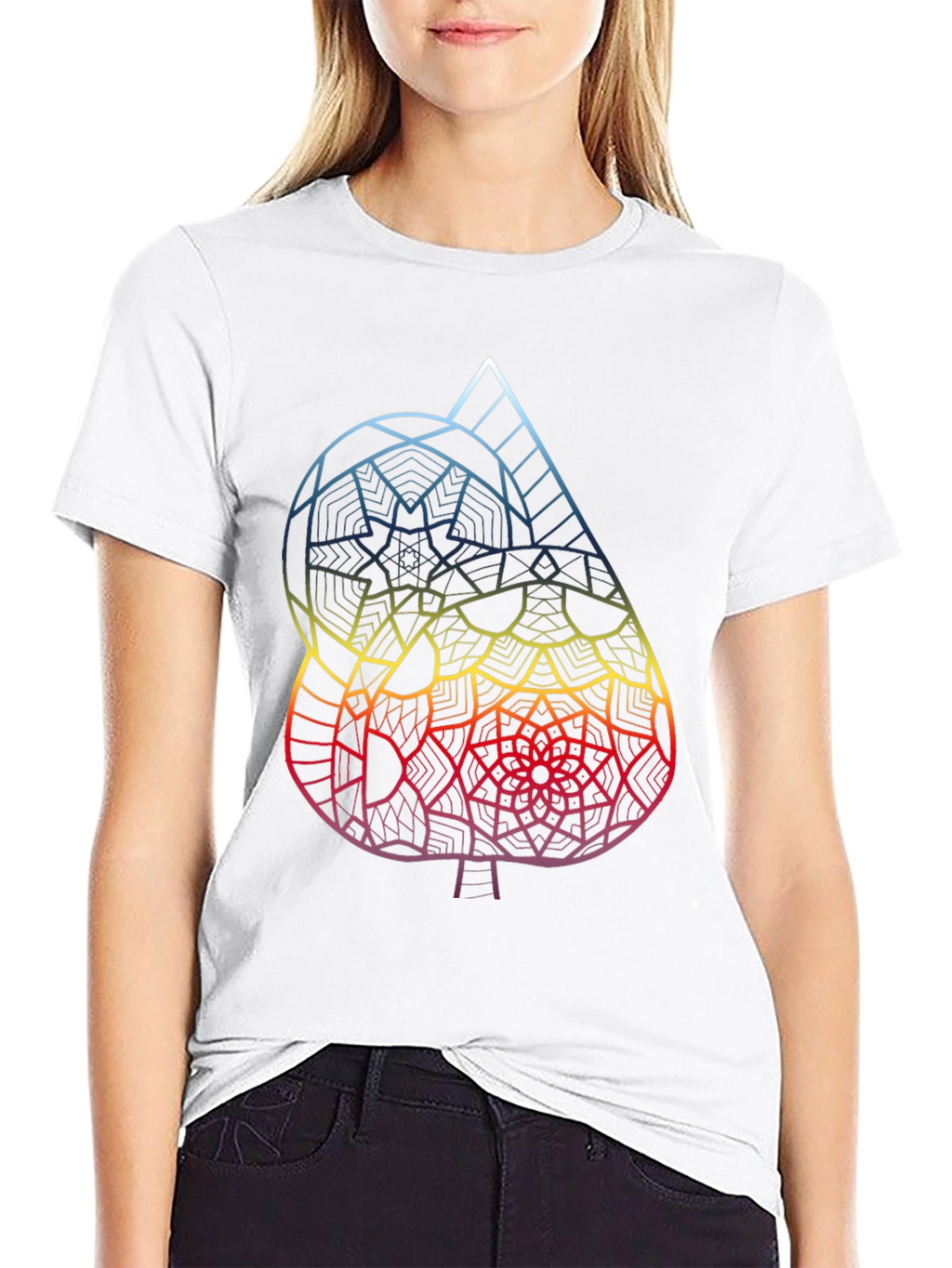 Abstract Spade Graphic Tee - Mens Black T-Shirt