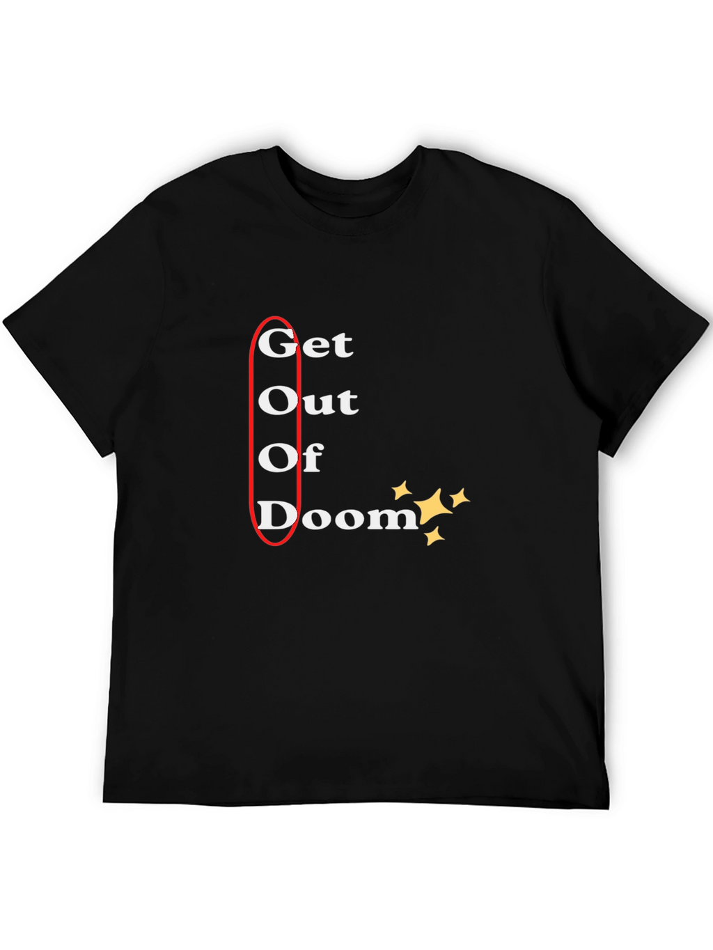 Get Out of Doom Black Graphic Tee