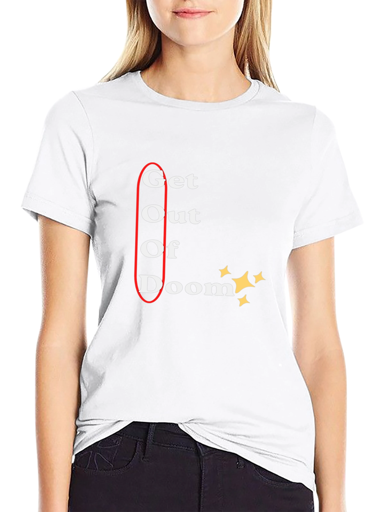 Get Out of Doom Black Graphic Tee