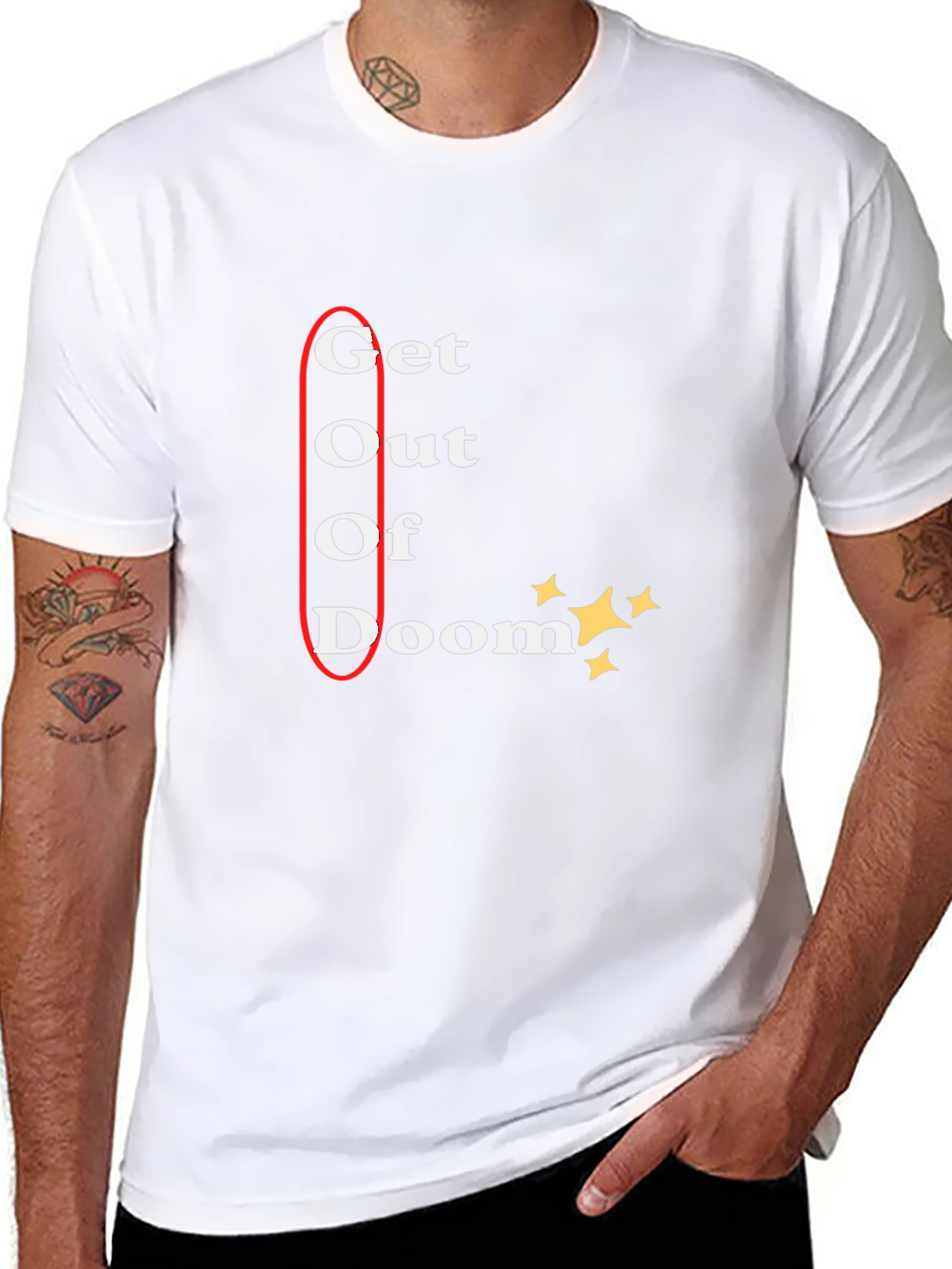 Get Out of Doom Black Graphic Tee