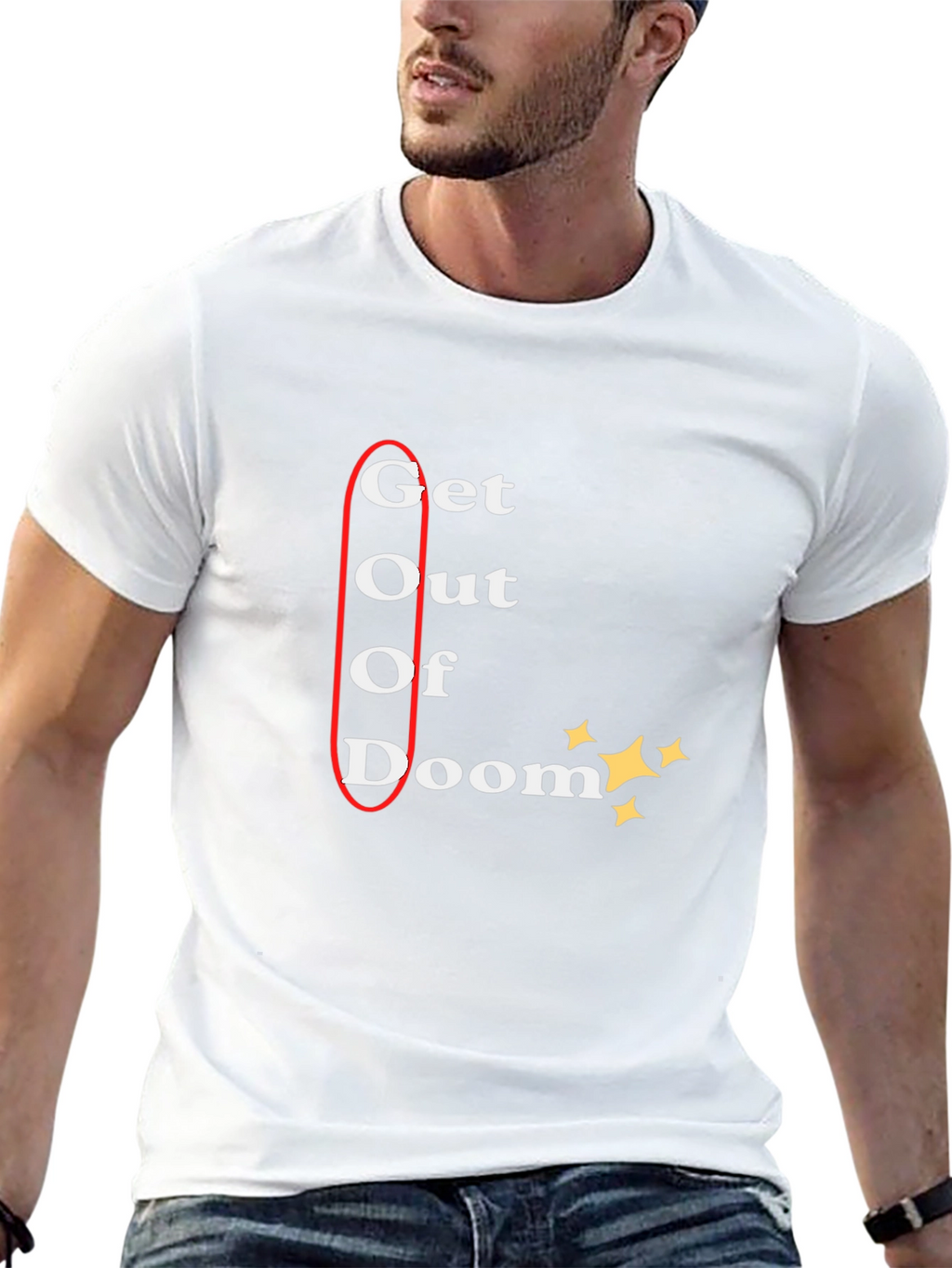 Get Out of Doom Black Graphic Tee