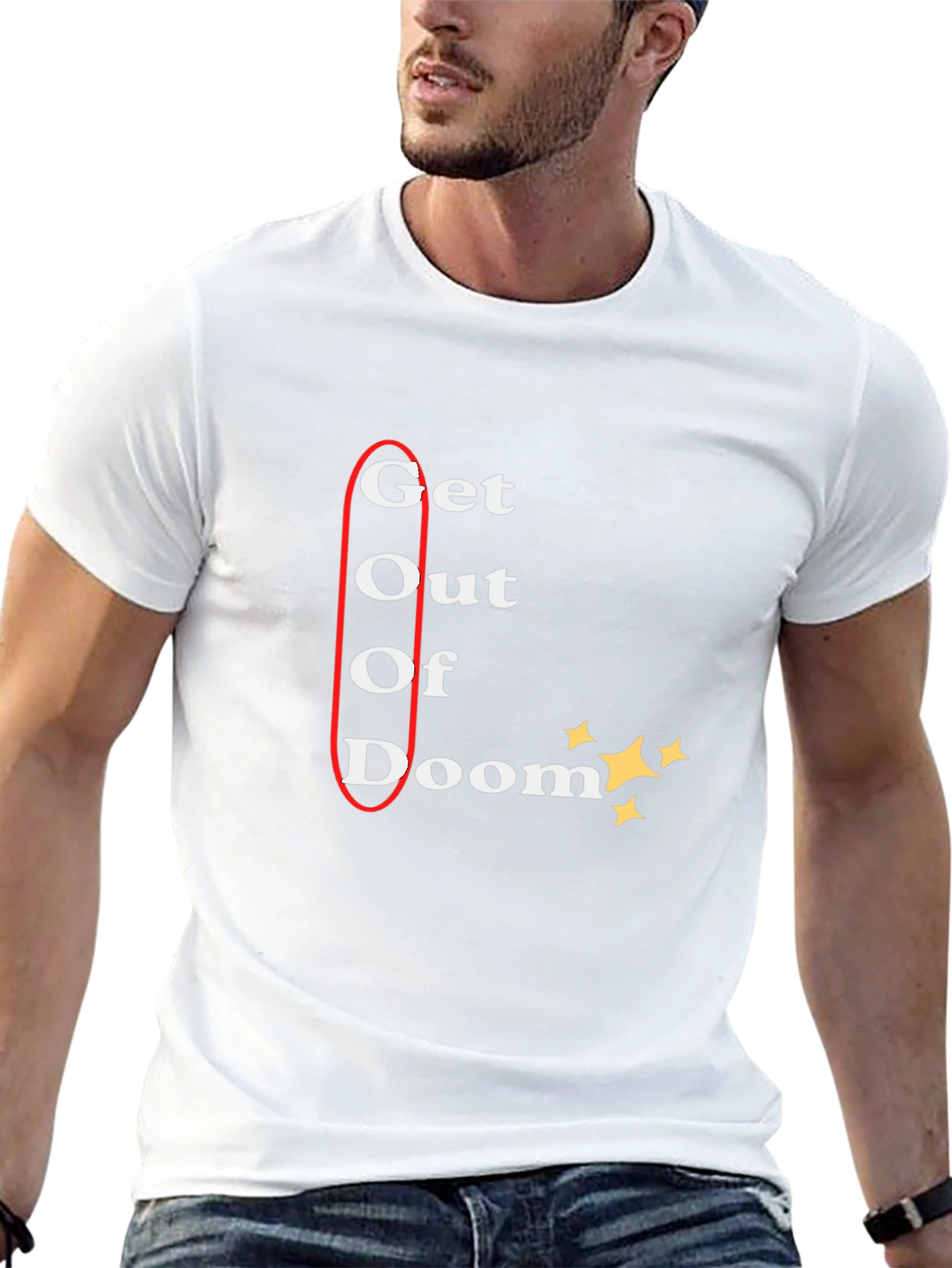 Get Out of Doom Black Graphic Tee