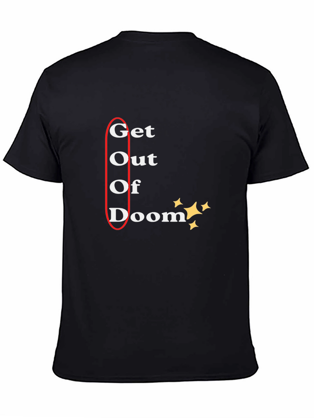 Get Out of Doom Black Graphic Tee