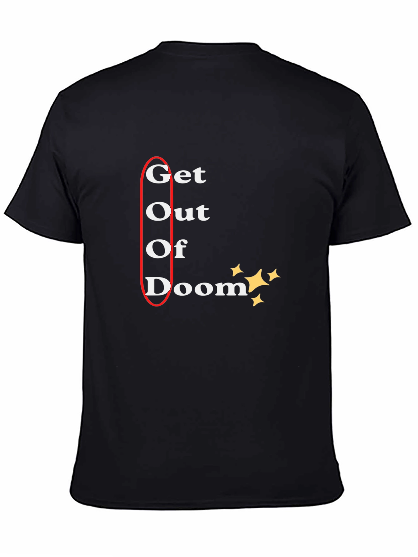 Get Out of Doom Black Graphic Tee