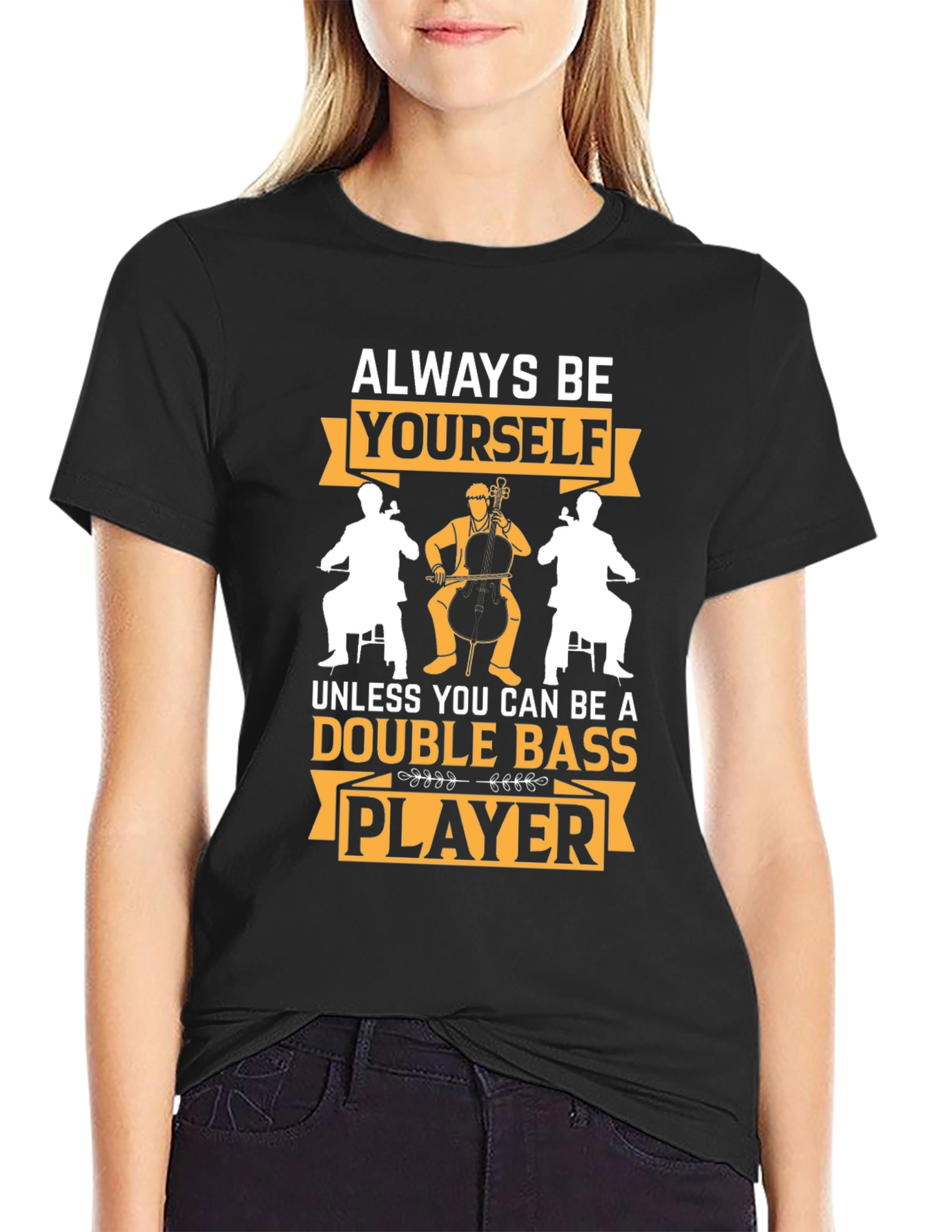 Double Bass Player Graphic T-Shirt - Musician Humor Tee