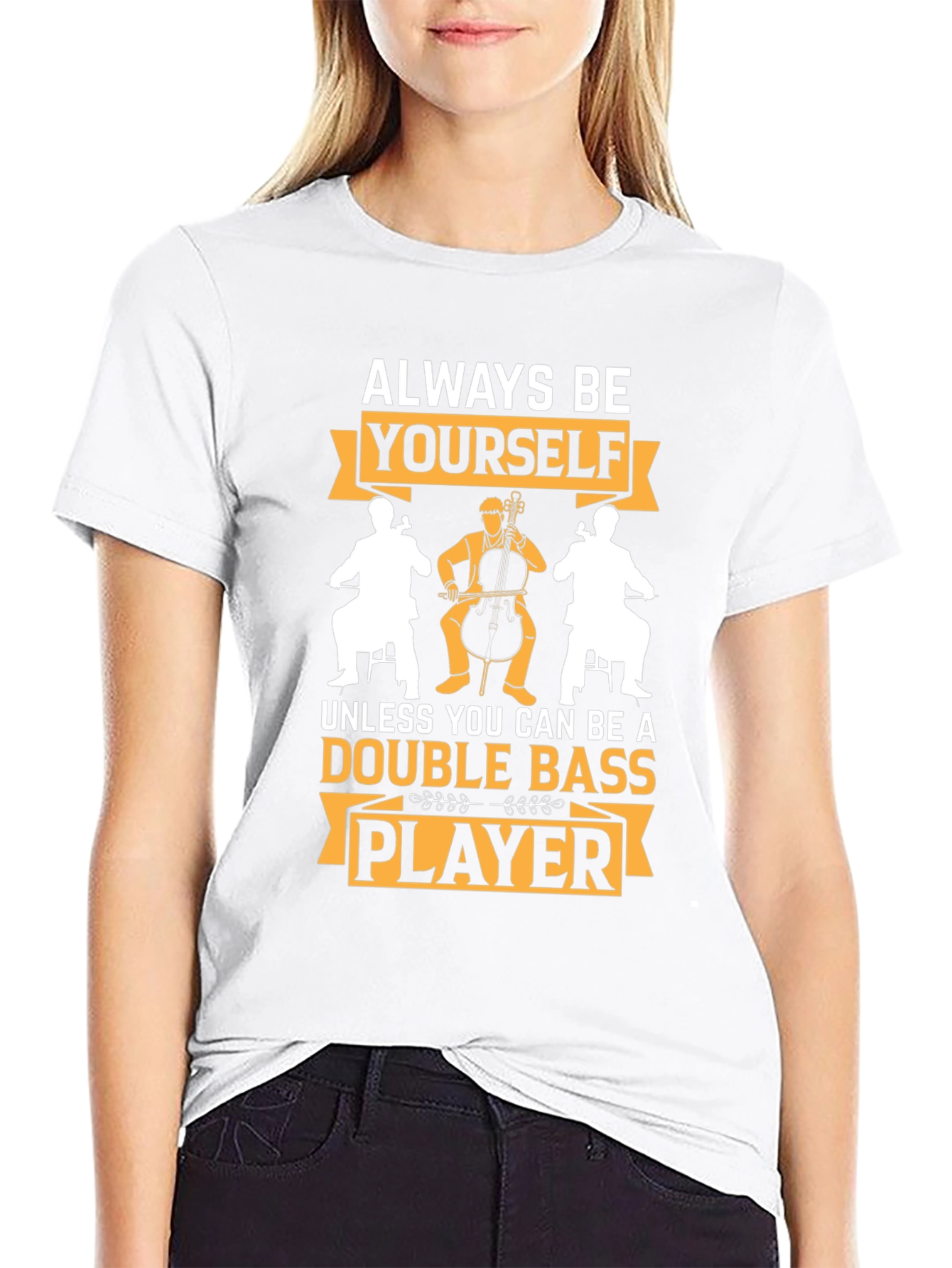 Double Bass Player Graphic T-Shirt - Musician Humor Tee