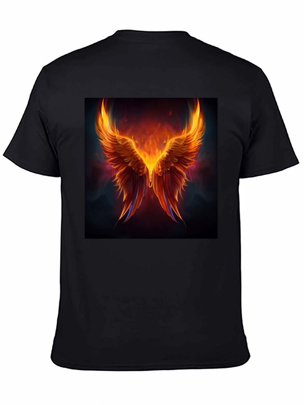 Phoenix Wings Graphic Black T-Shirt