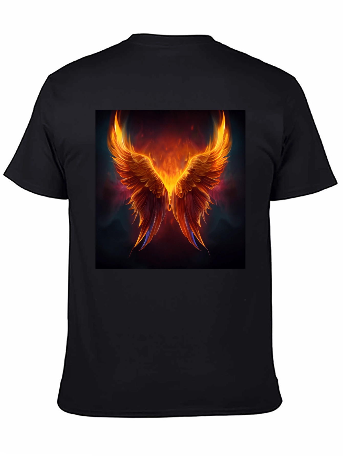 Phoenix Wings Graphic Black T-Shirt