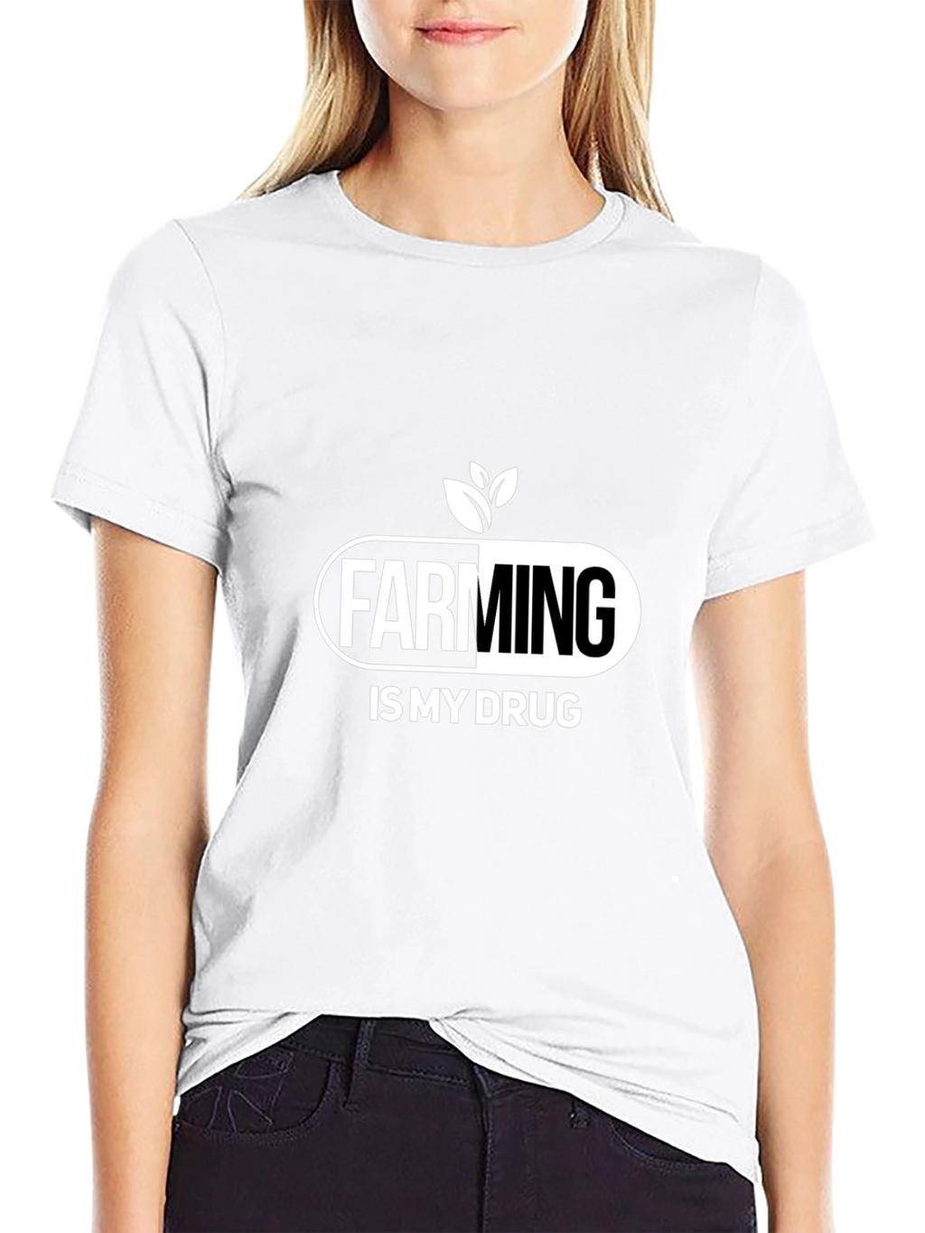 Farming is My Drug T-Shirt - Black Cotton