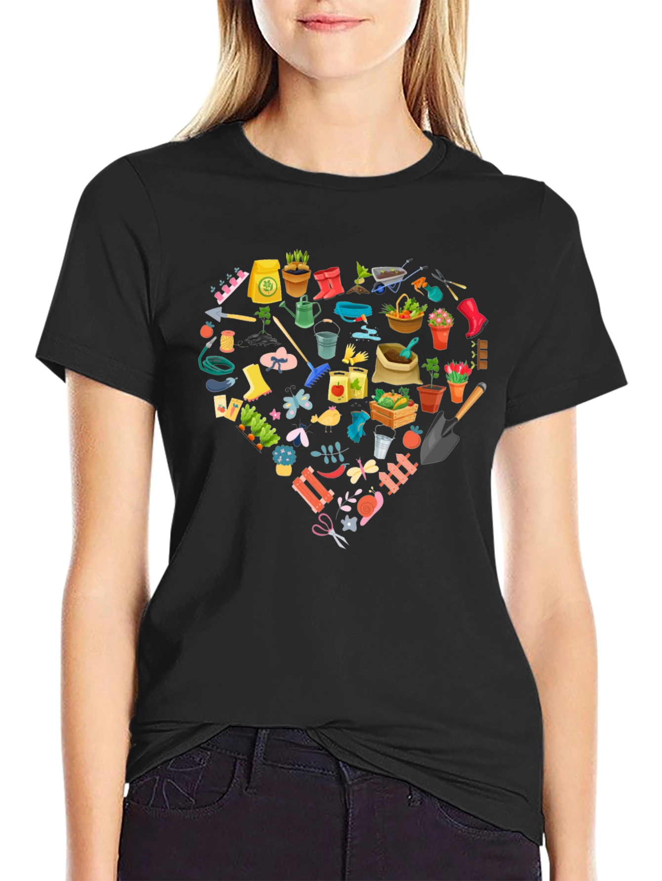 Gardening Lovers Black T-Shirt