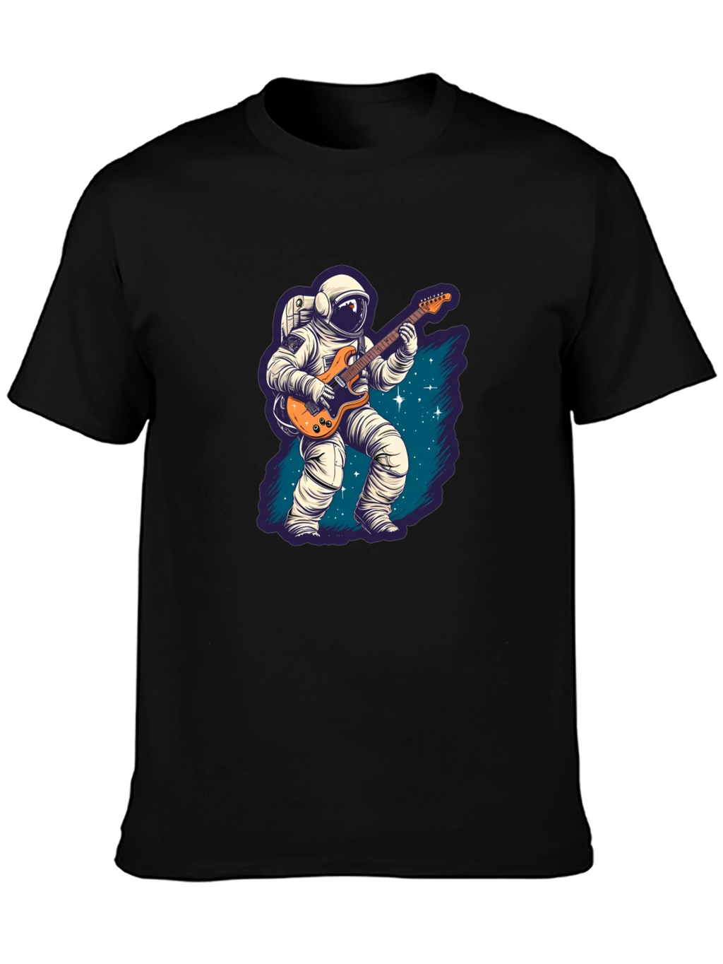 Astronaut Guitarist Black T-Shirt
