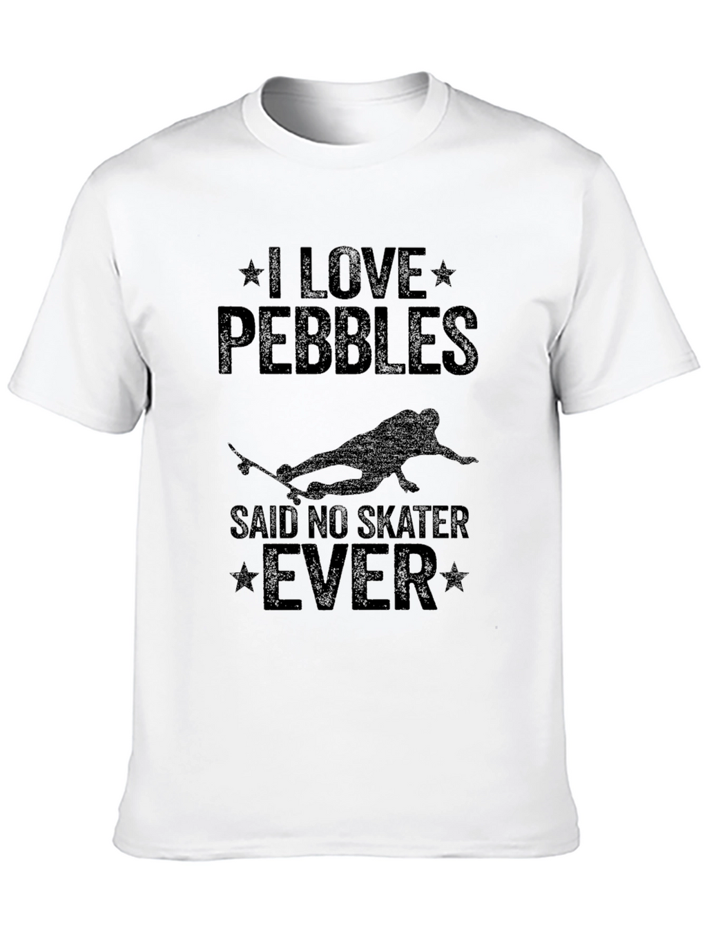 I Love Pebbles Skater Graphic Tee - Black