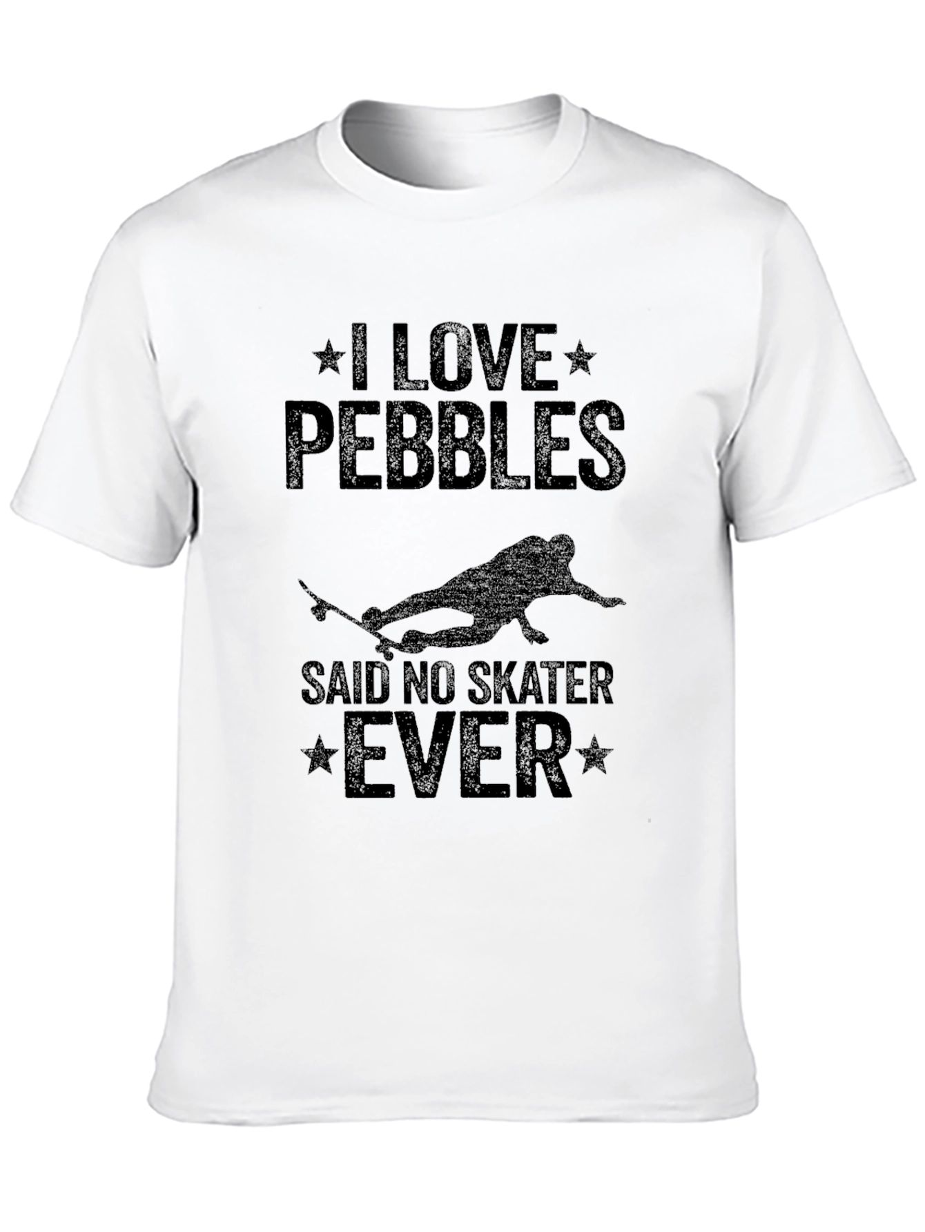 I Love Pebbles Skater Graphic Tee - Black