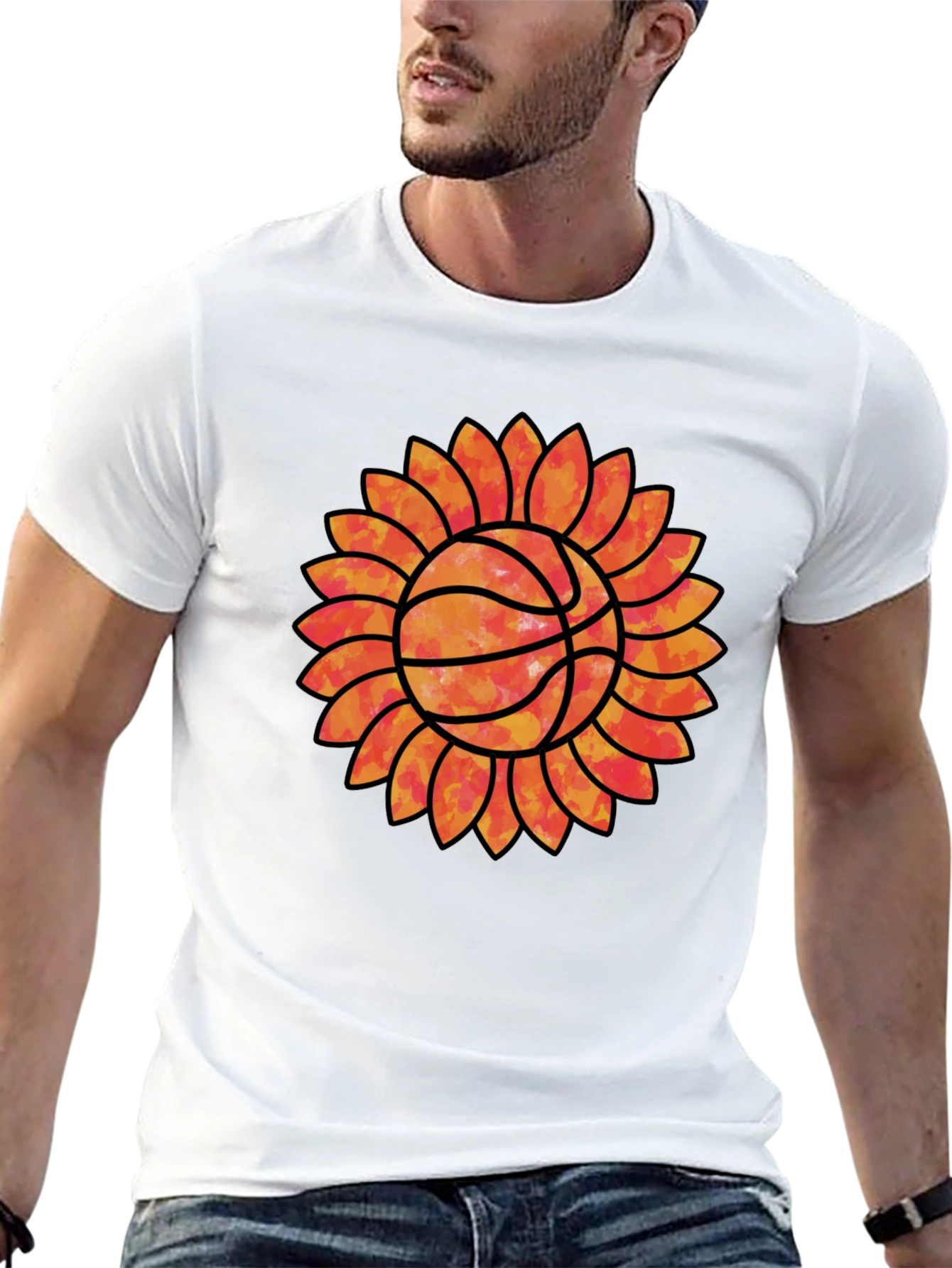 Sunflower Basketball Graphic Tee - Unique Sports Shirt