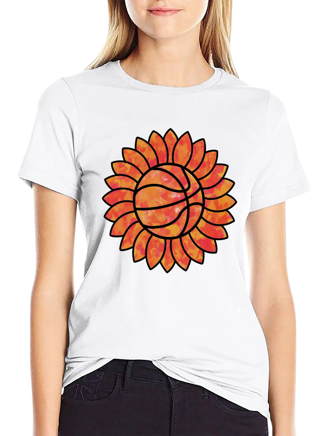 Sunflower Basketball Graphic Tee - Unique Sports Shirt